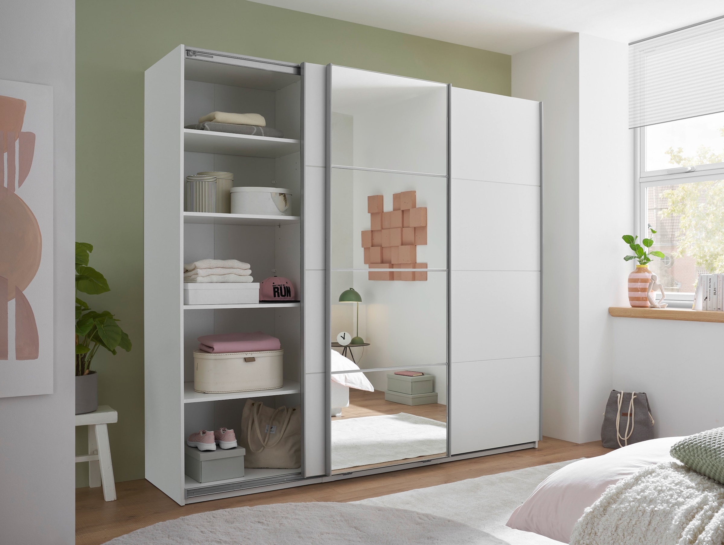 Schlafkontor Schwebetürenschrank »Carano Kleiderschrank, Schiebetürenschrank mit Spiegeltür«