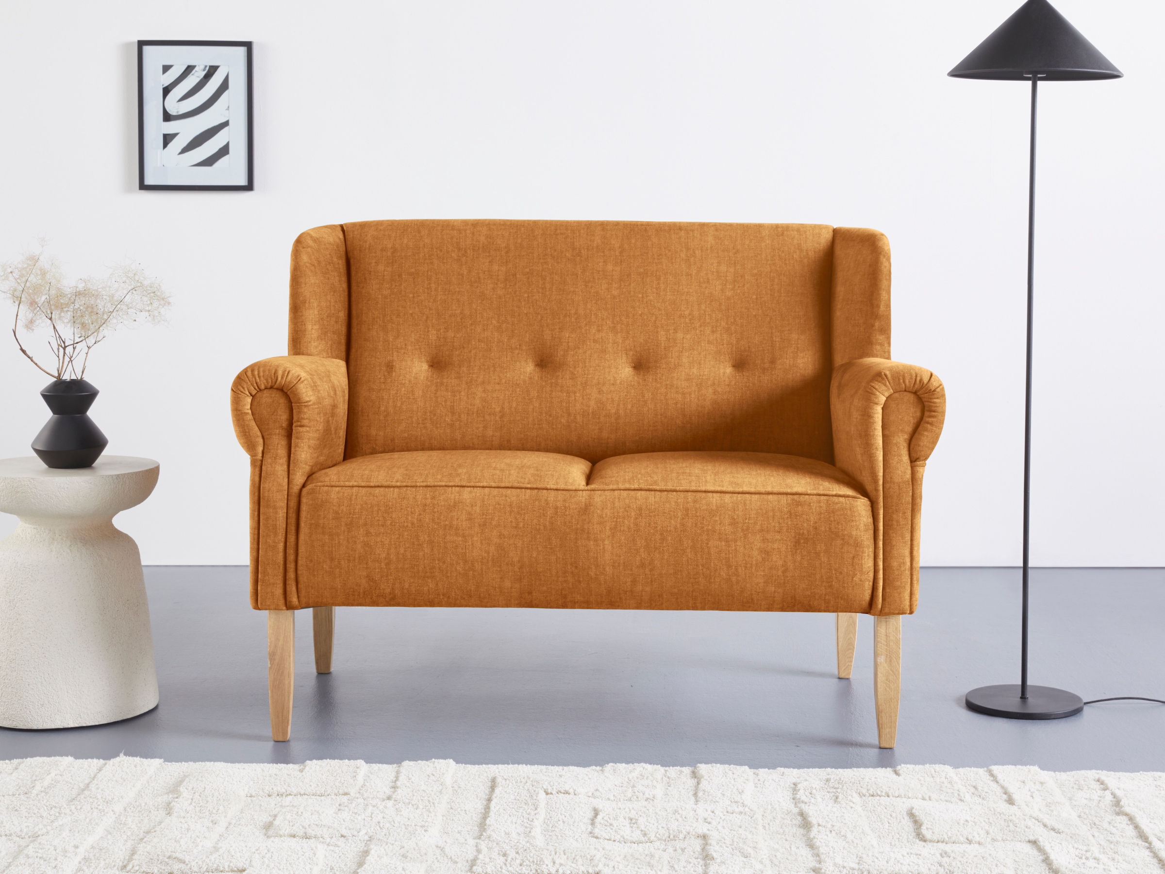Home affaire Küchensofa "Moro Couch mit Federkern, bequem, Breite 142cm" in verschiedenen Stoffen und Farben