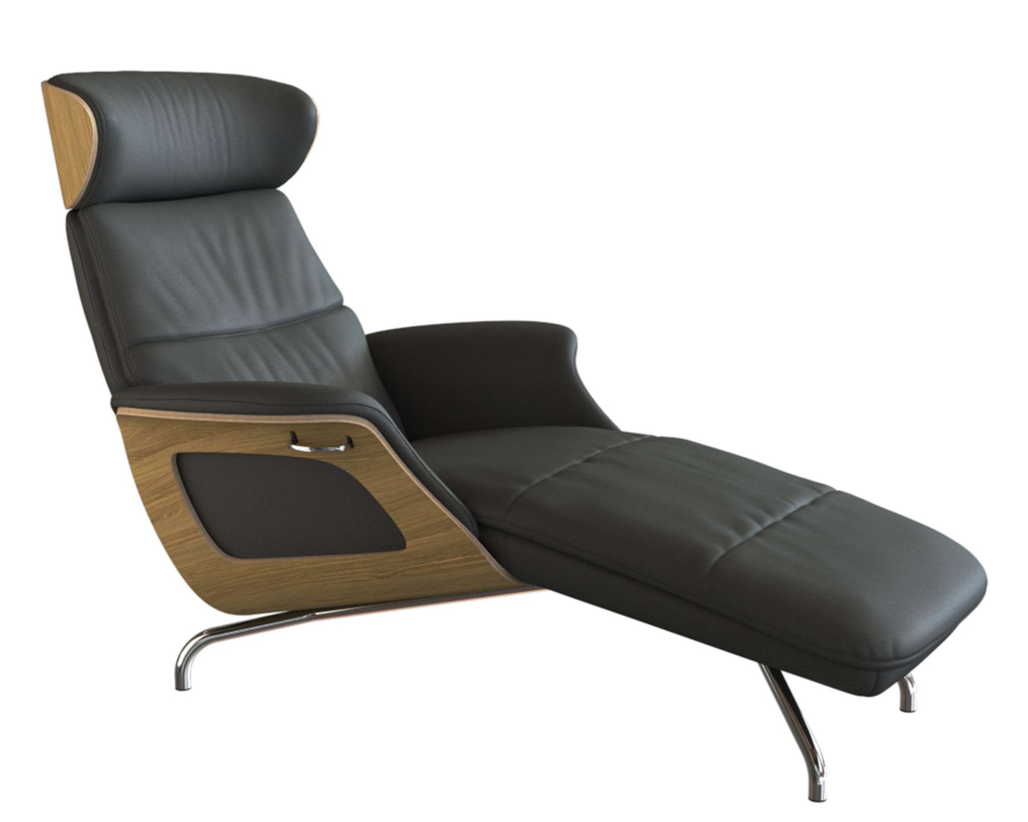 Thumbnail - FLEXLUX Loungesessel "Clement Chaislongue, Relaxstuhl, Liegesessel,", Rücken- & Kopfteilverstellung, Armlehne gepolstert...