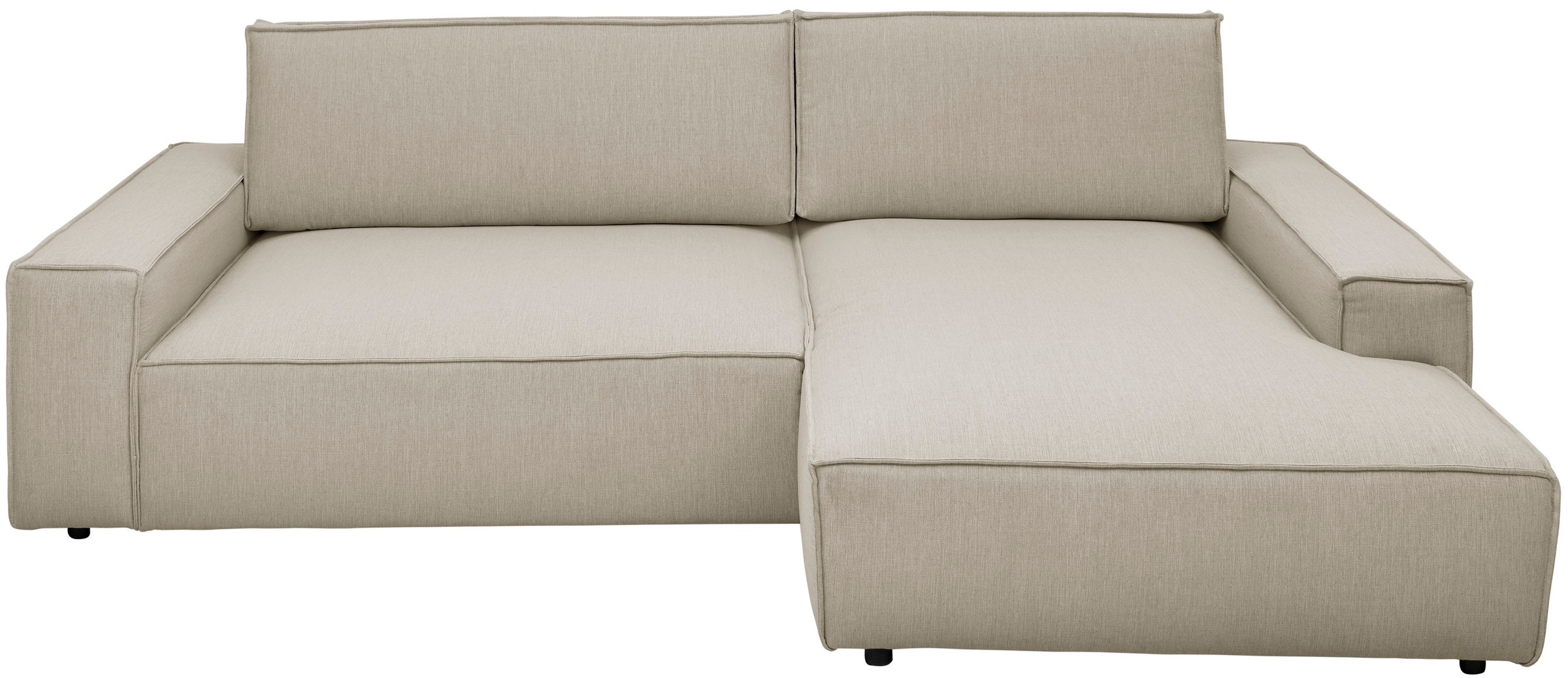 Home affaire Ecksofa »NEU: SHERWOODL XXL 284, Big-Sofa L-Form, tiefe Sitzfläche 95 cm, Cord,«, Leinenoptik, Recamiere rechts/links, auch als Schlafsofa stellbar