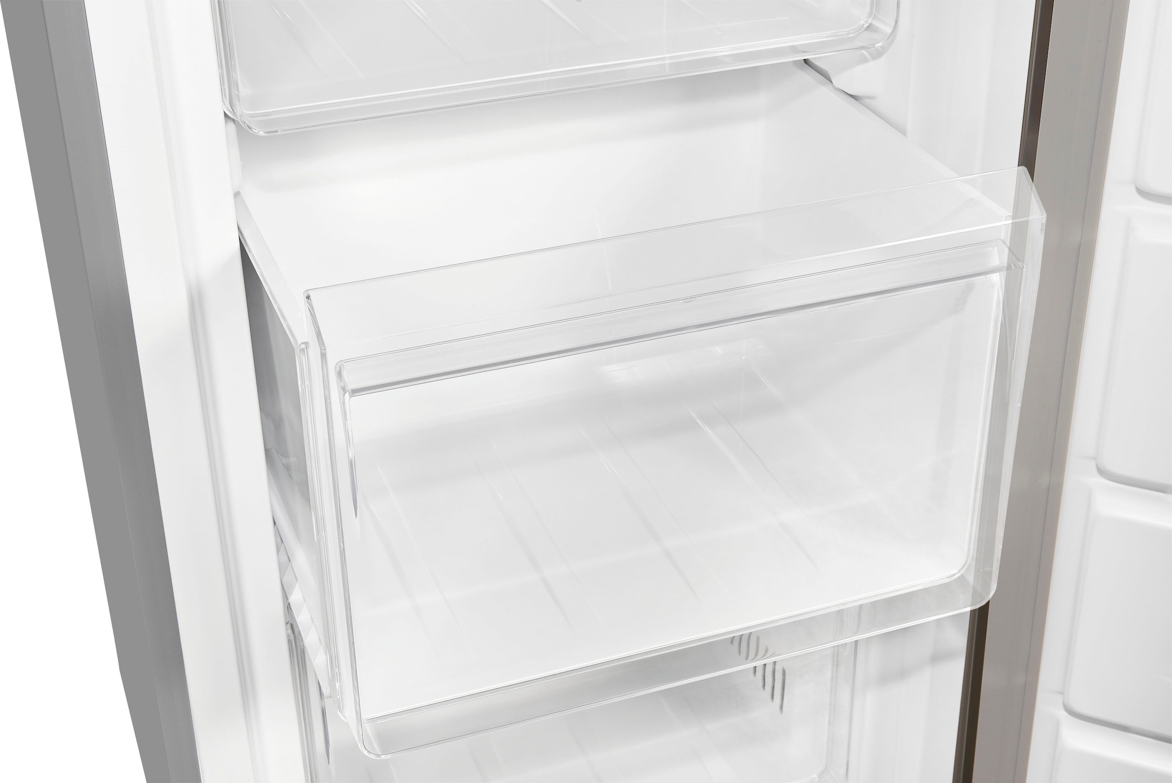 exquisit Gefrierschrank »GS231-NF-H-040Cinoxlook«, 143 cm hoch, 54 cm breit, NoFrost, 161 Liter Nutzinhalt