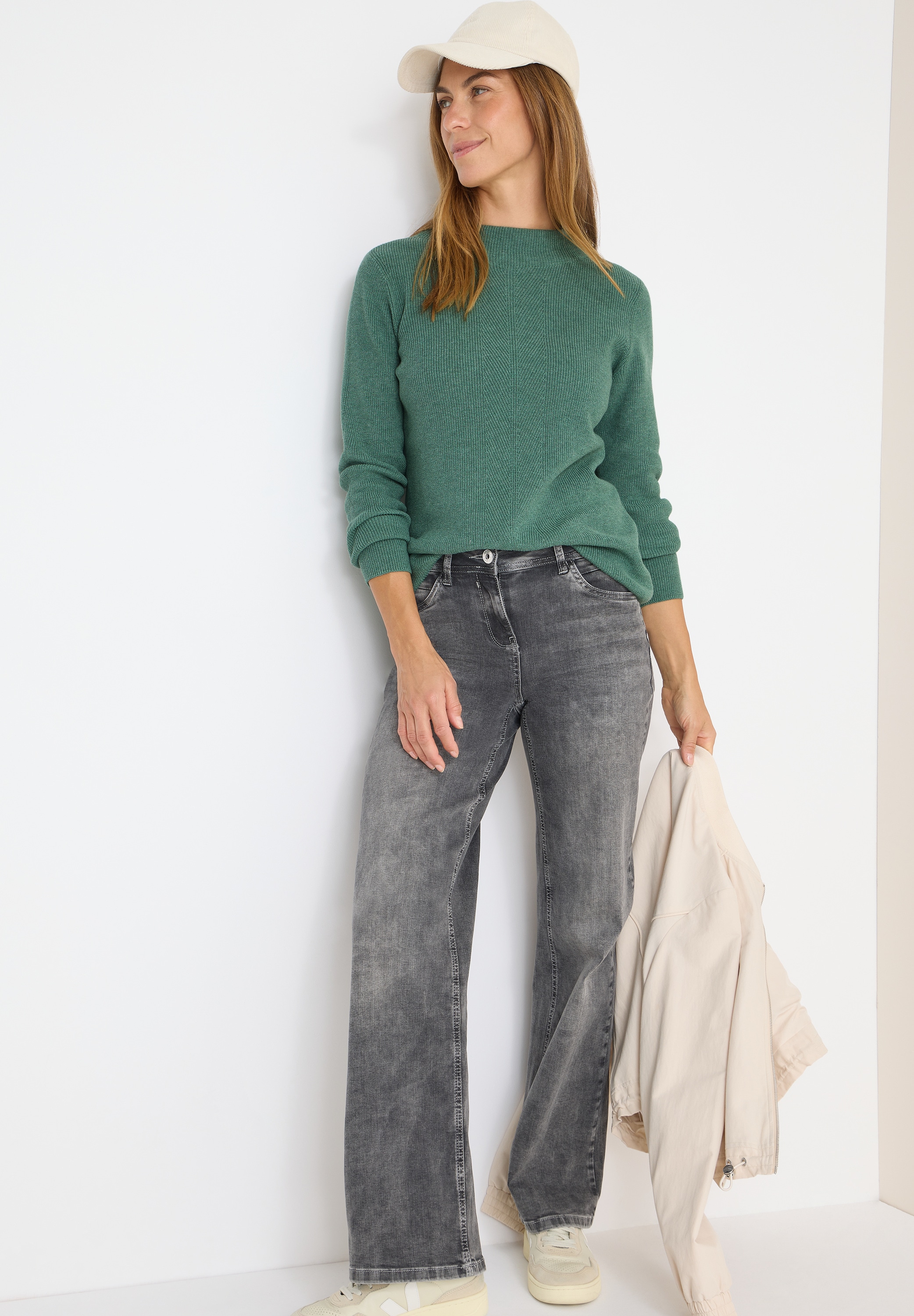 Cecil Strickpullover, mit Struktur
