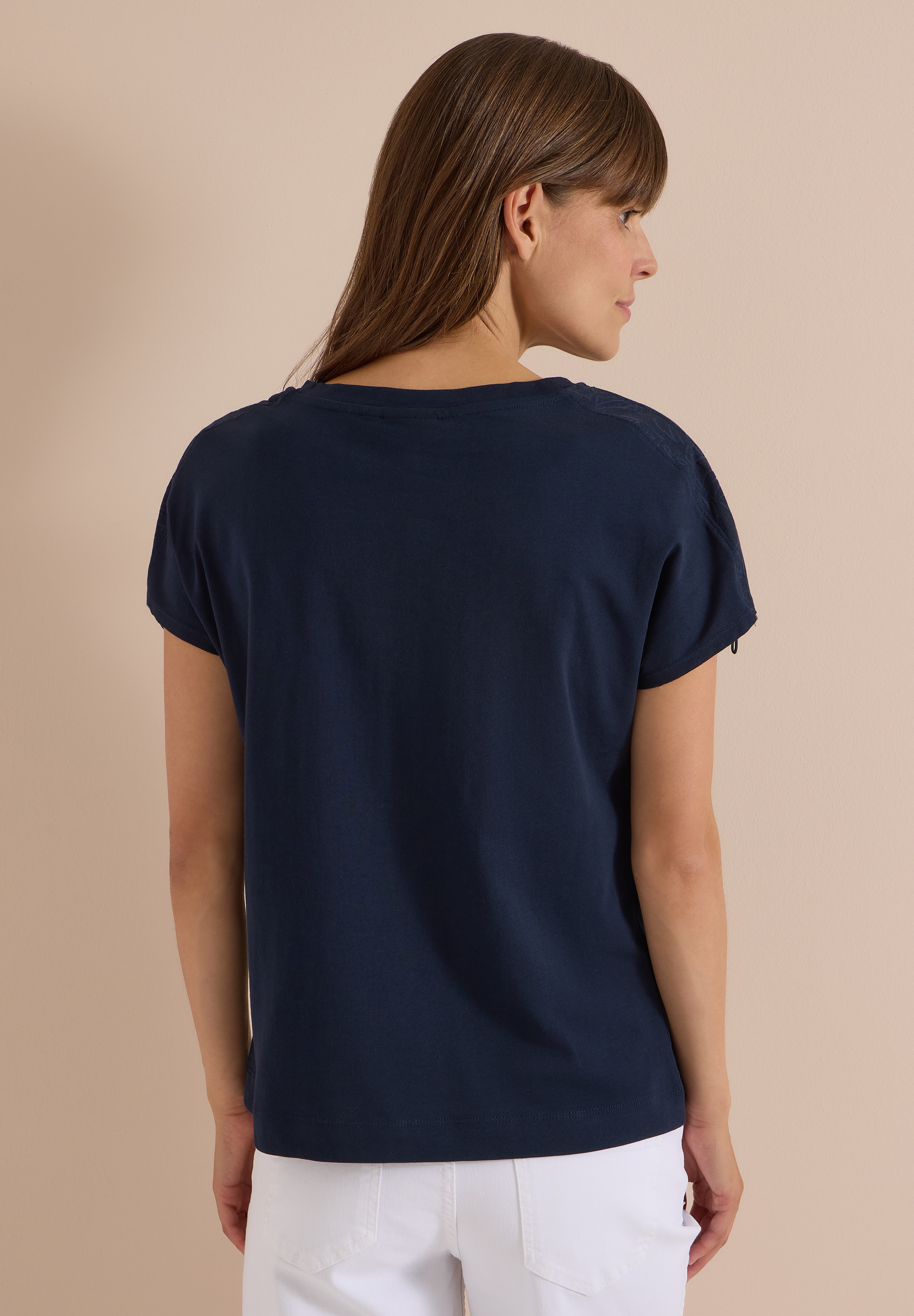 Cecil T-Shirt mit gerafften Ärmeln