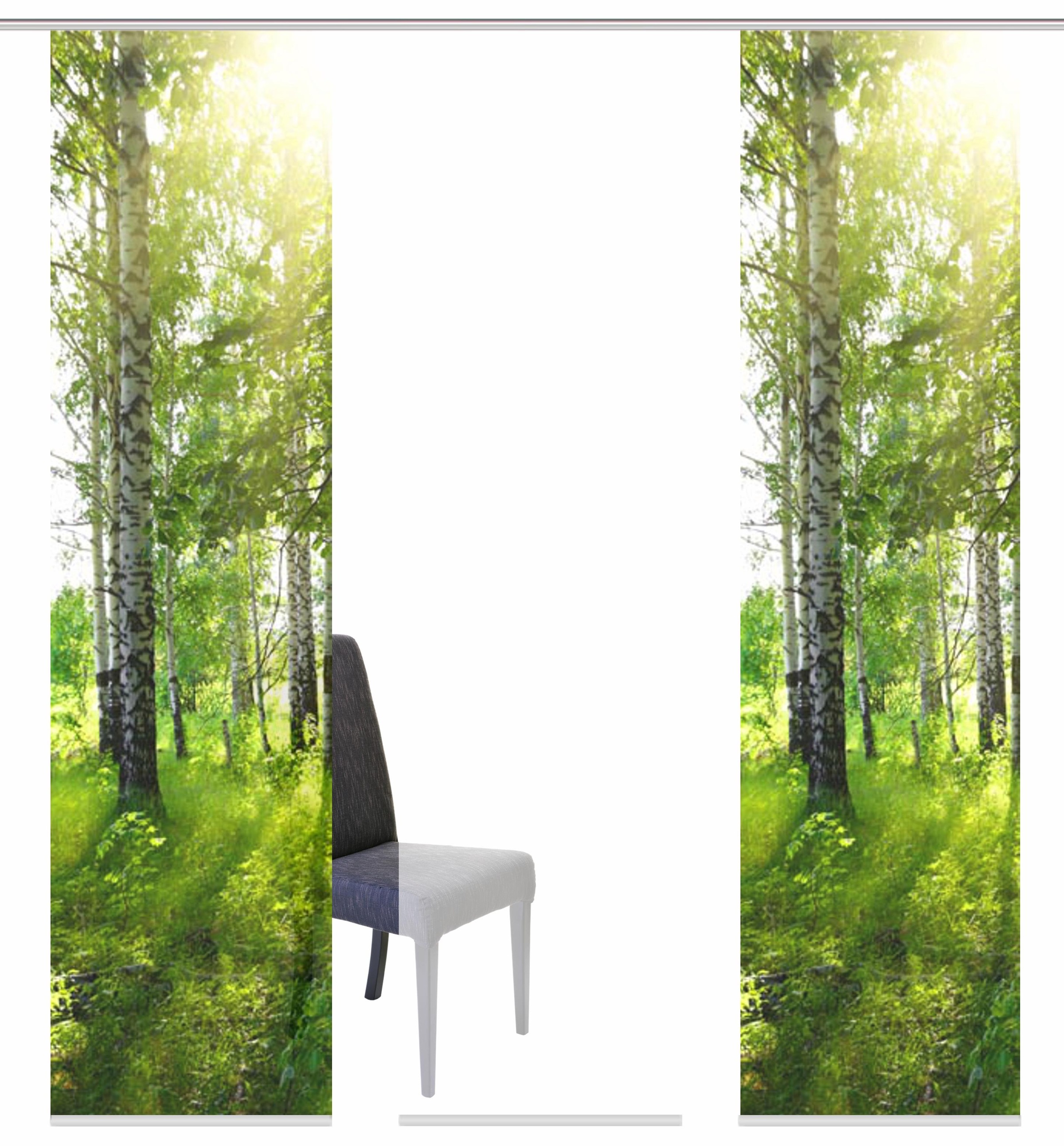 HOME WOHNIDEEN Schiebegardine "GALWAY" Klettband 3 Stk. tlg. HxB: 245x60, i günstig online kaufen