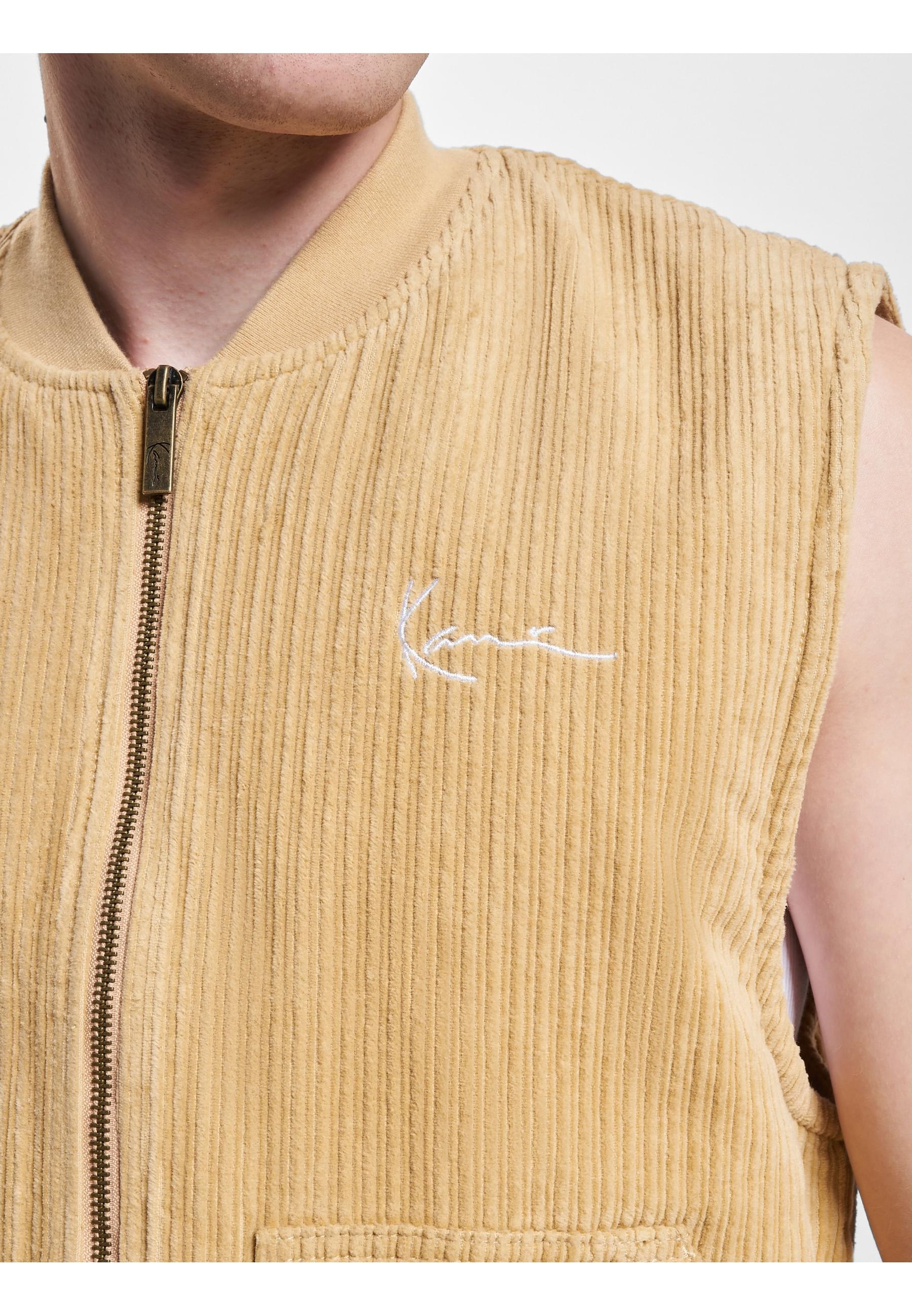 Karl Kani Steppweste »Karl Kani Herren KU233-006-1 KK Chest Signature Corduroy Vest«, (1 tlg.)
