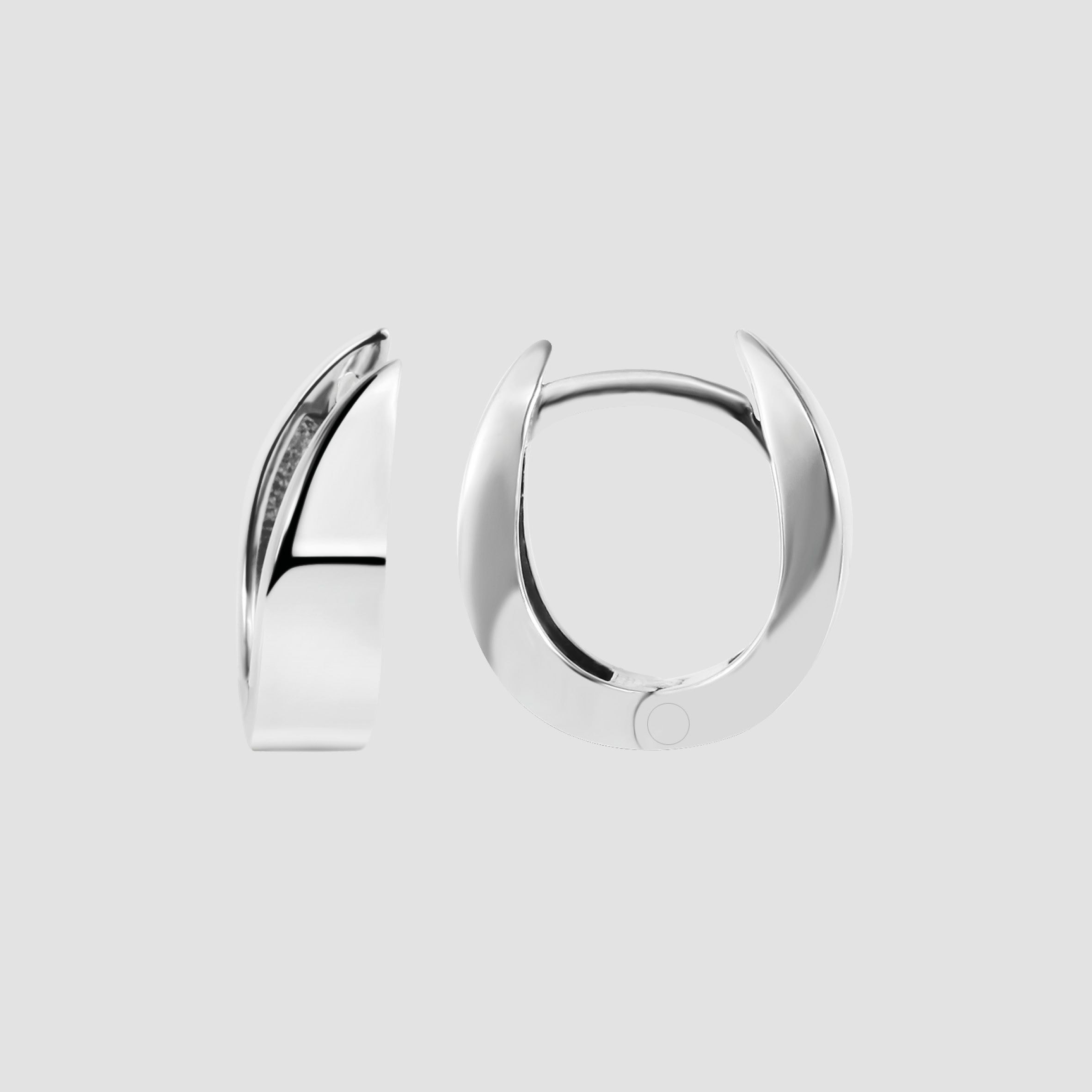 Adelia´s Klappcreolen »Damen Ohrringe – Klappcreole aus 925 Silber mit Zirkonia« Zum Verschenken – ideal zum Valentinstag