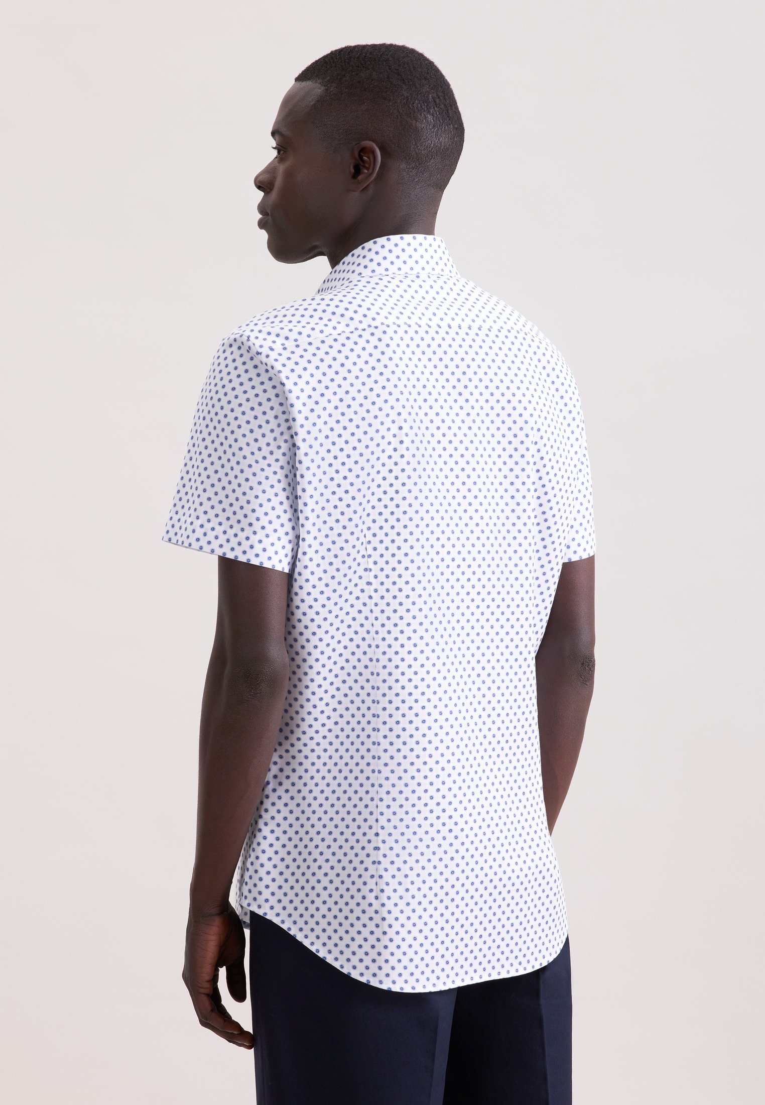 seidensticker Businesshemd "Schwarze Rose" Slim 1/2 Kentkragen Druck günstig online kaufen