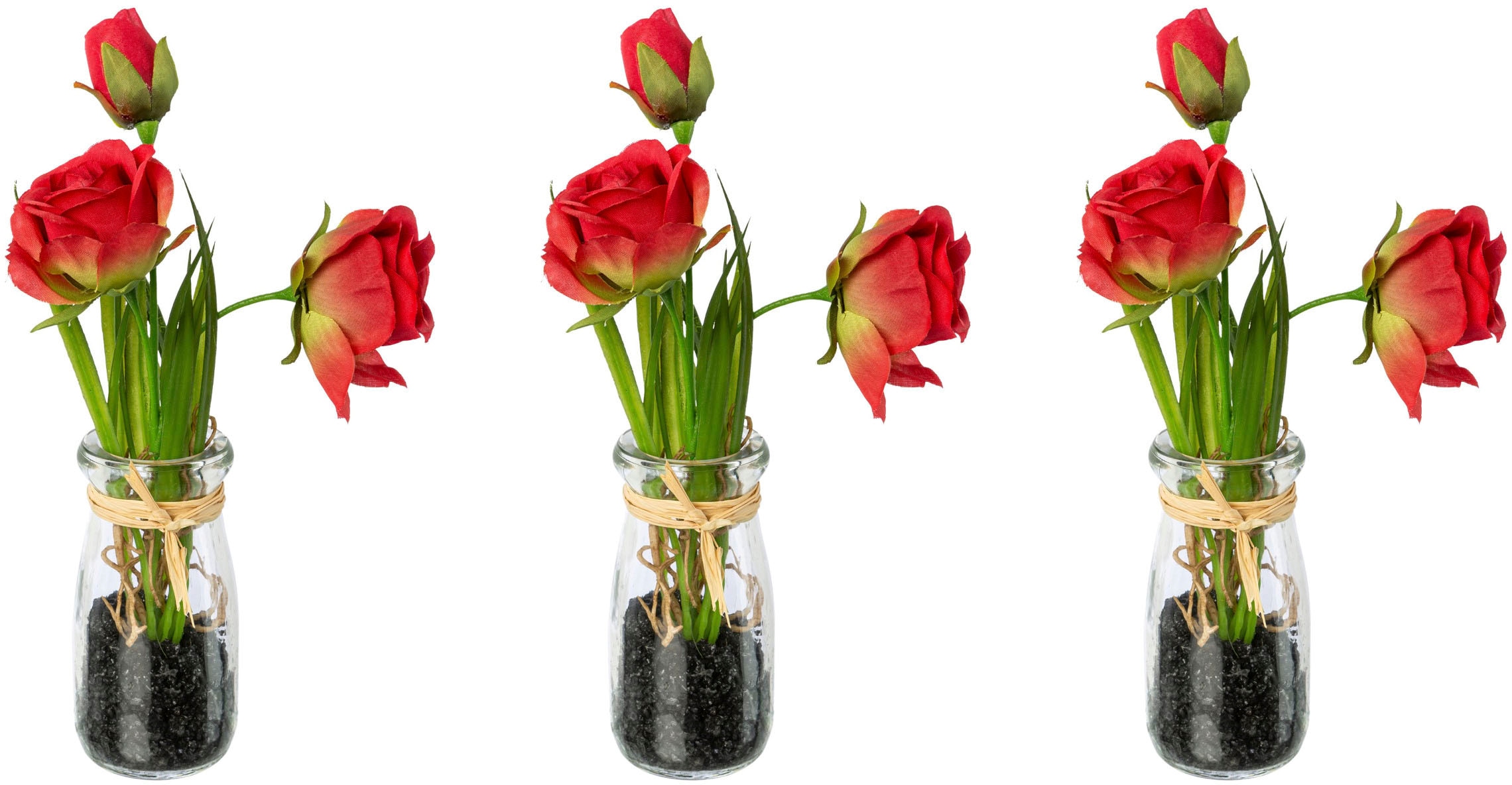 Creativ green Kunstblume »Rosen im Glas«