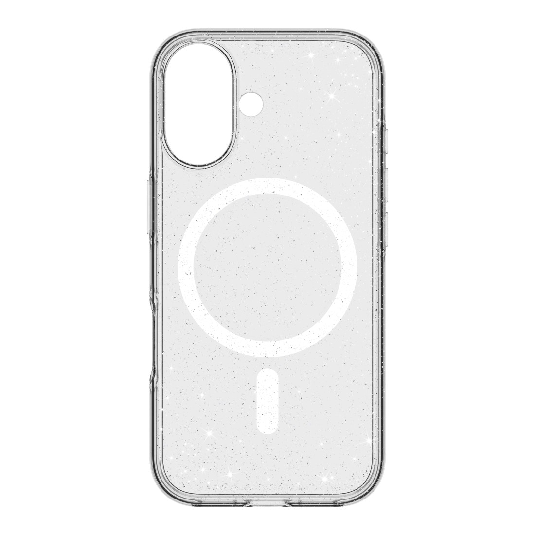 WHITE DIAMONDS Smartphone-Hülle "Cover "Mag Glitter" für Apple iPhone 17, Transparent"transparent, Hüllen, Anti-Vergilbung, Kraztschutz, Stoßfeste