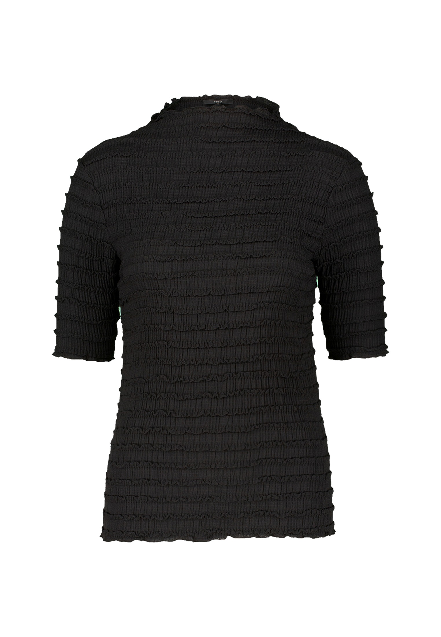 Zero 3/4-Arm-Shirt »zero Damen Shirt mit Rüschen«, (1 tlg.), Rüschen