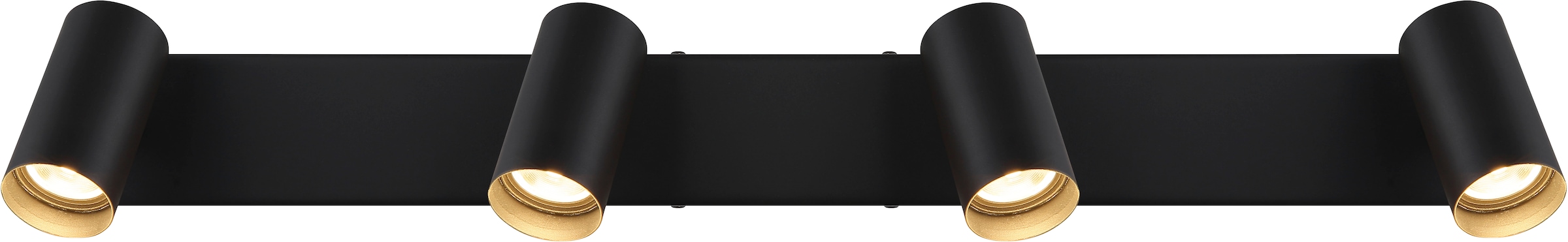 GLOBO LIGHTING Deckenspot »ESTE« LED-Modul 1 Stk. Warmweiß Schwenkbarer Strahler schwarz matt mit LED 4x 21W