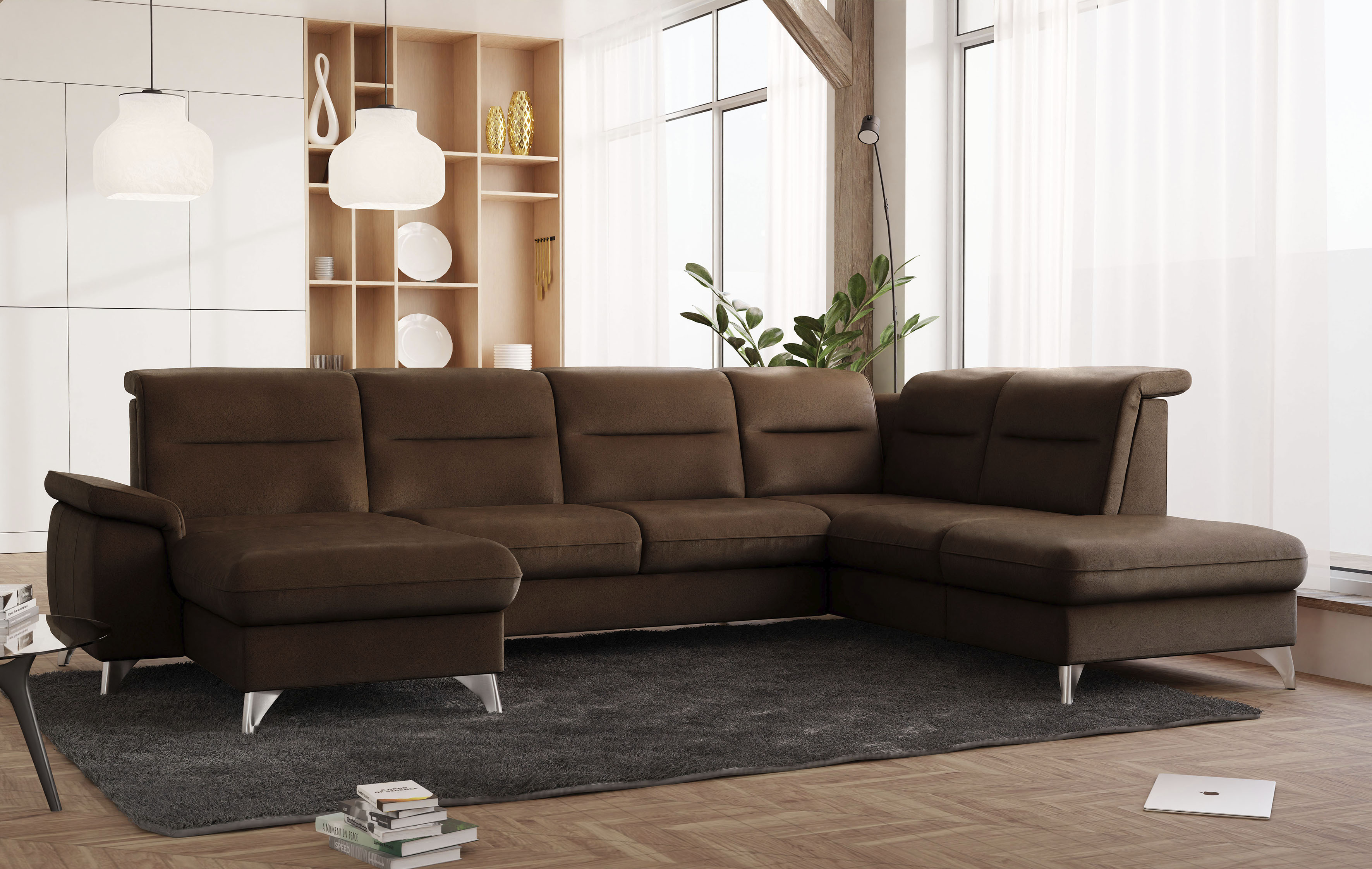 sit&more Wohnlandschaft "Astoria U-Form" wahlweise mit motorischer Relaxfunktion