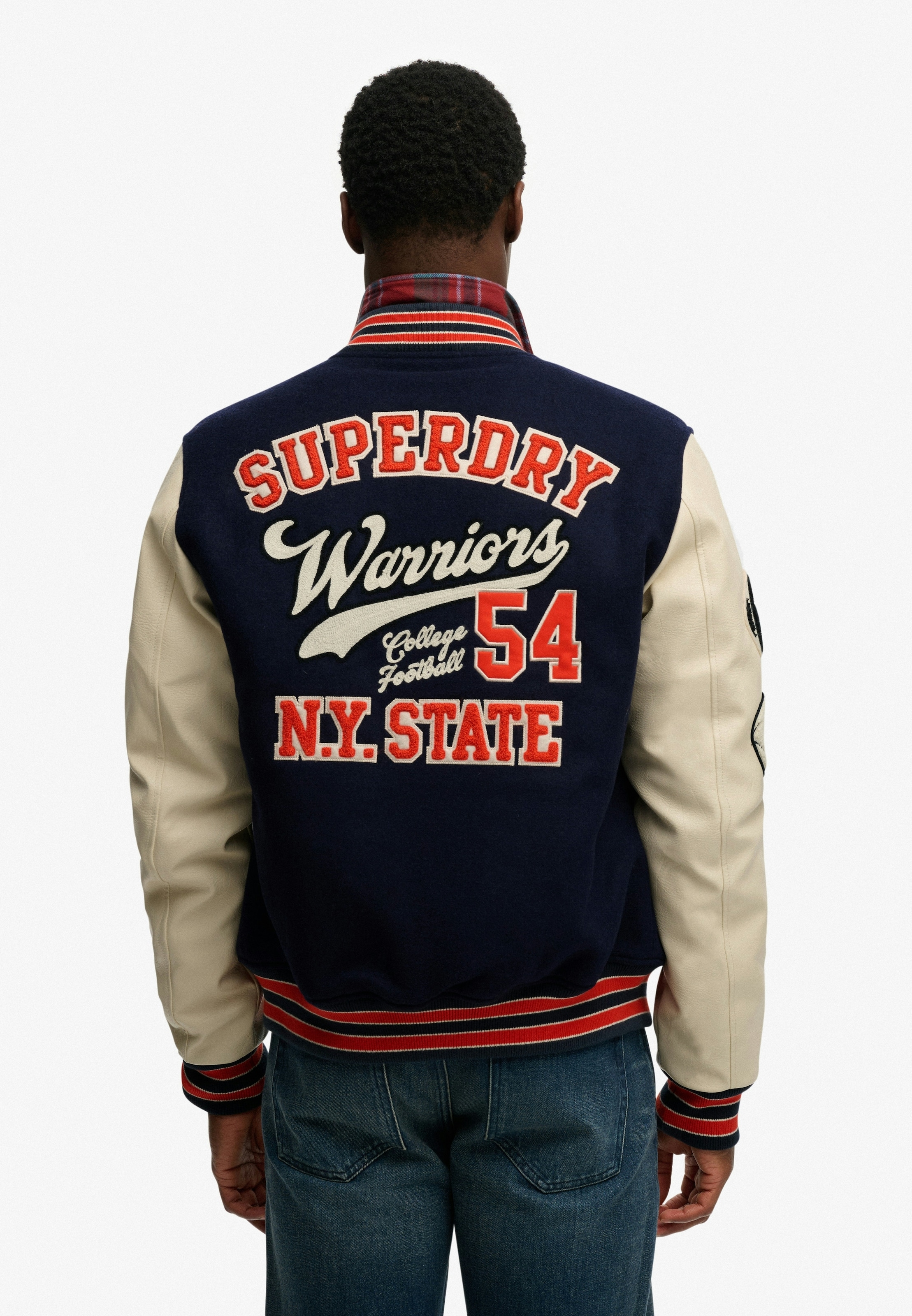 Superdry Collegejacke »COLLEGE PATCHED VARSITY JKT« ohne Kapuze
