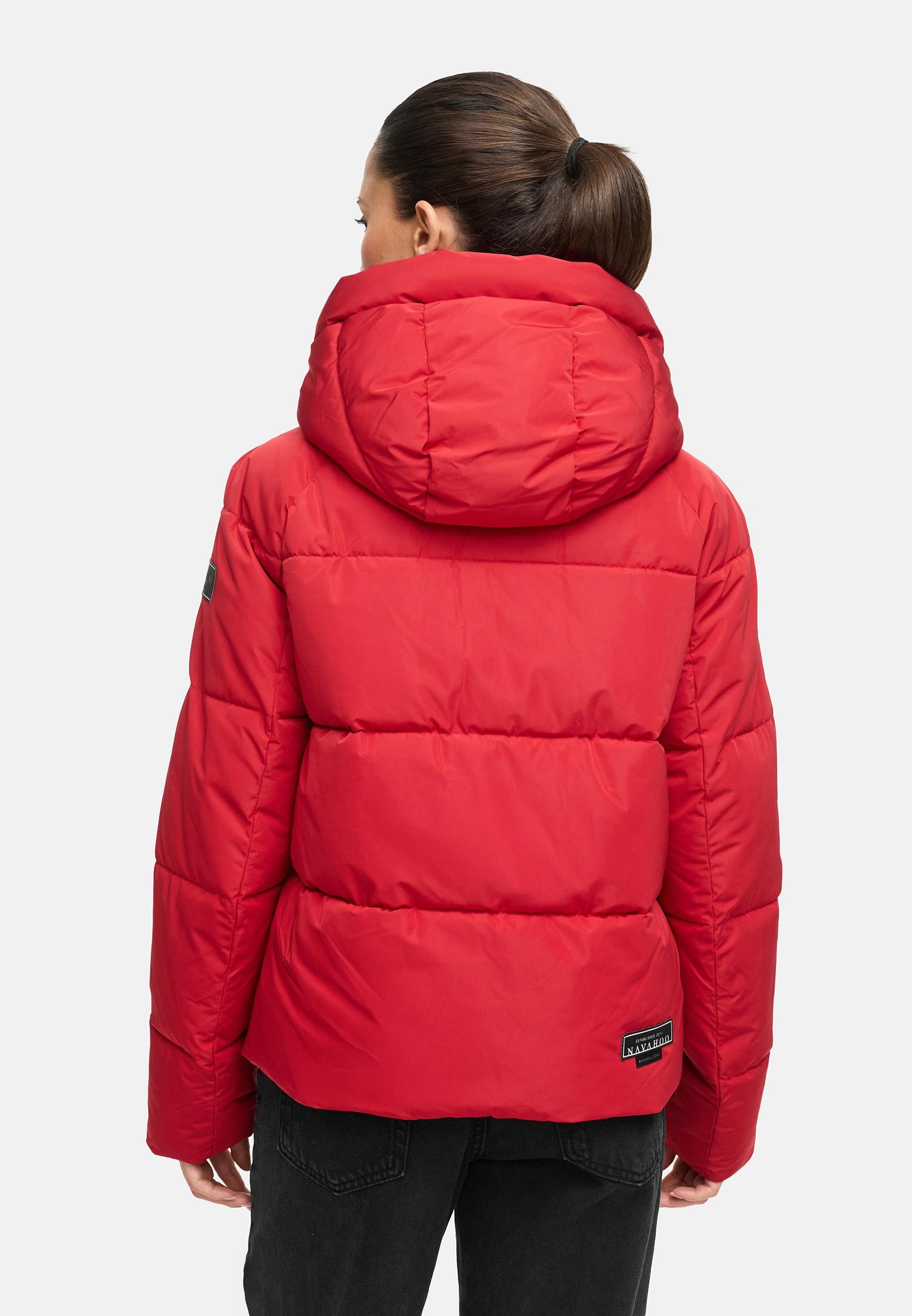 Navahoo Steppjacke »Frostherz XIV«, mit Kapuze, Kurze gesteppte Damen Winterjacke mit abnehmbarer Kapuze