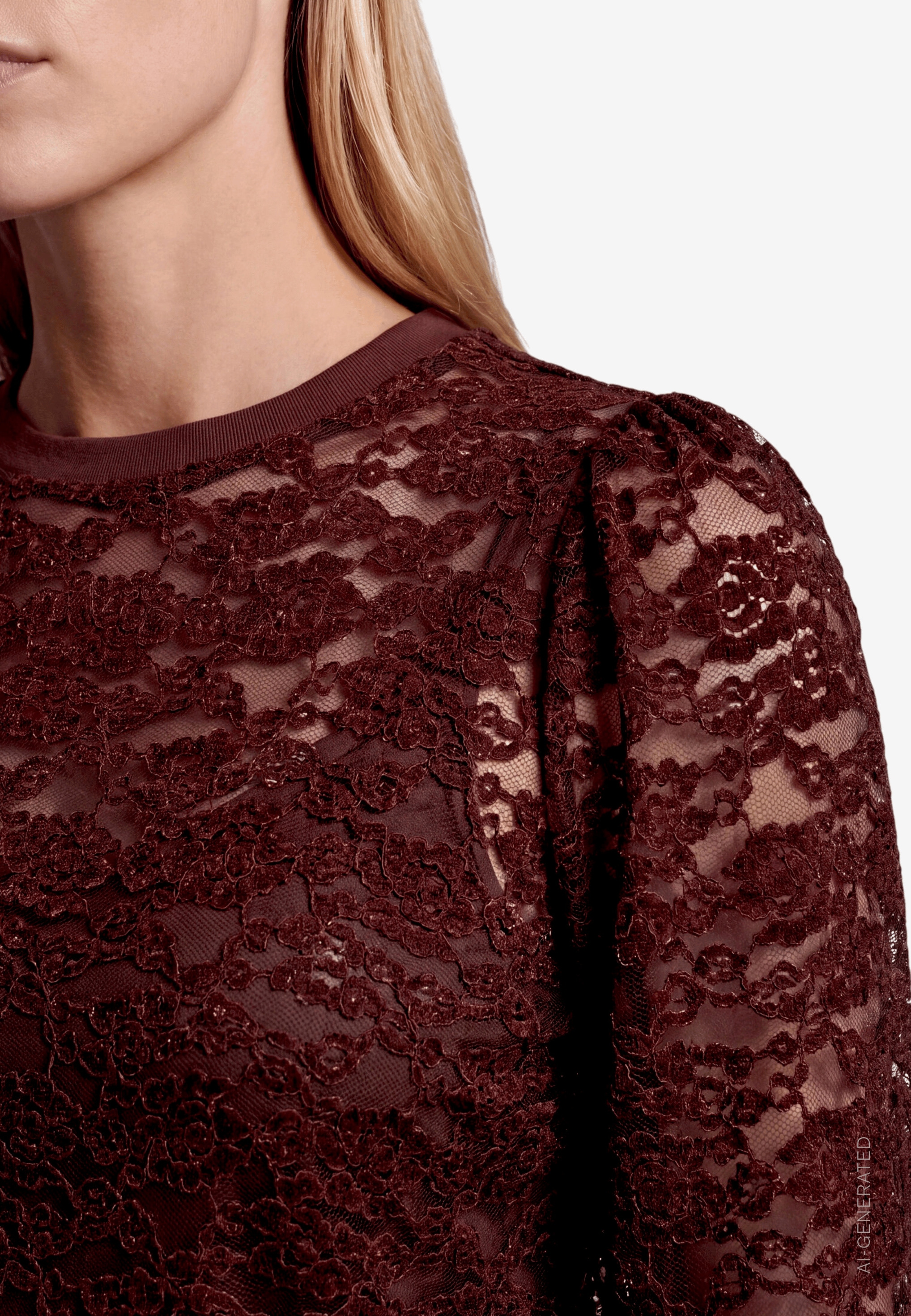 Zero Spitzenshirt aus floraler Spitze