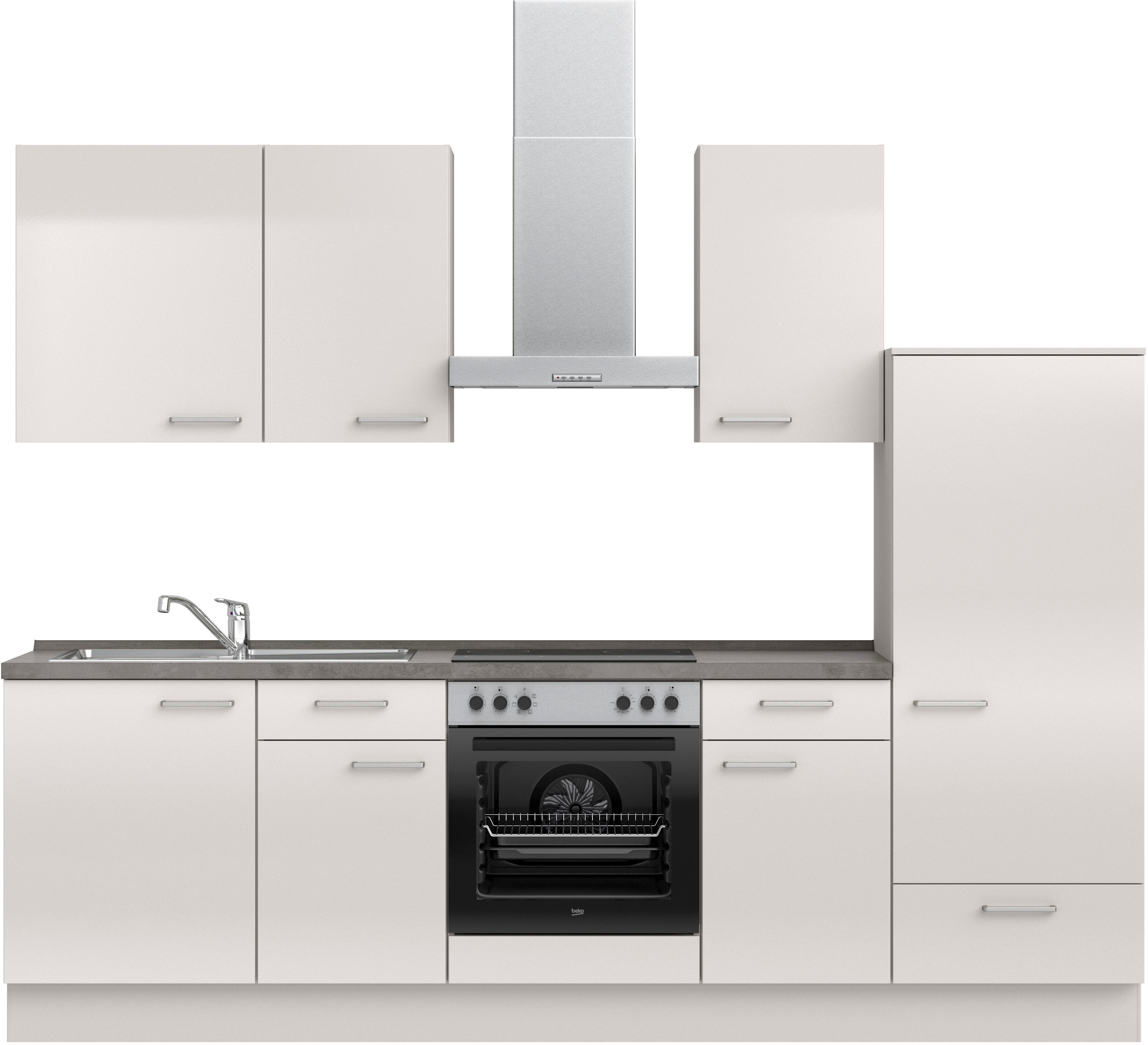 nobilia ""Flash I", NEU: individuell anpassbar mit gratis Profi-Beratung" vormontiert, Breite 270 cm, Ausrichtung wählbar, wahlw. mit E-Geräten