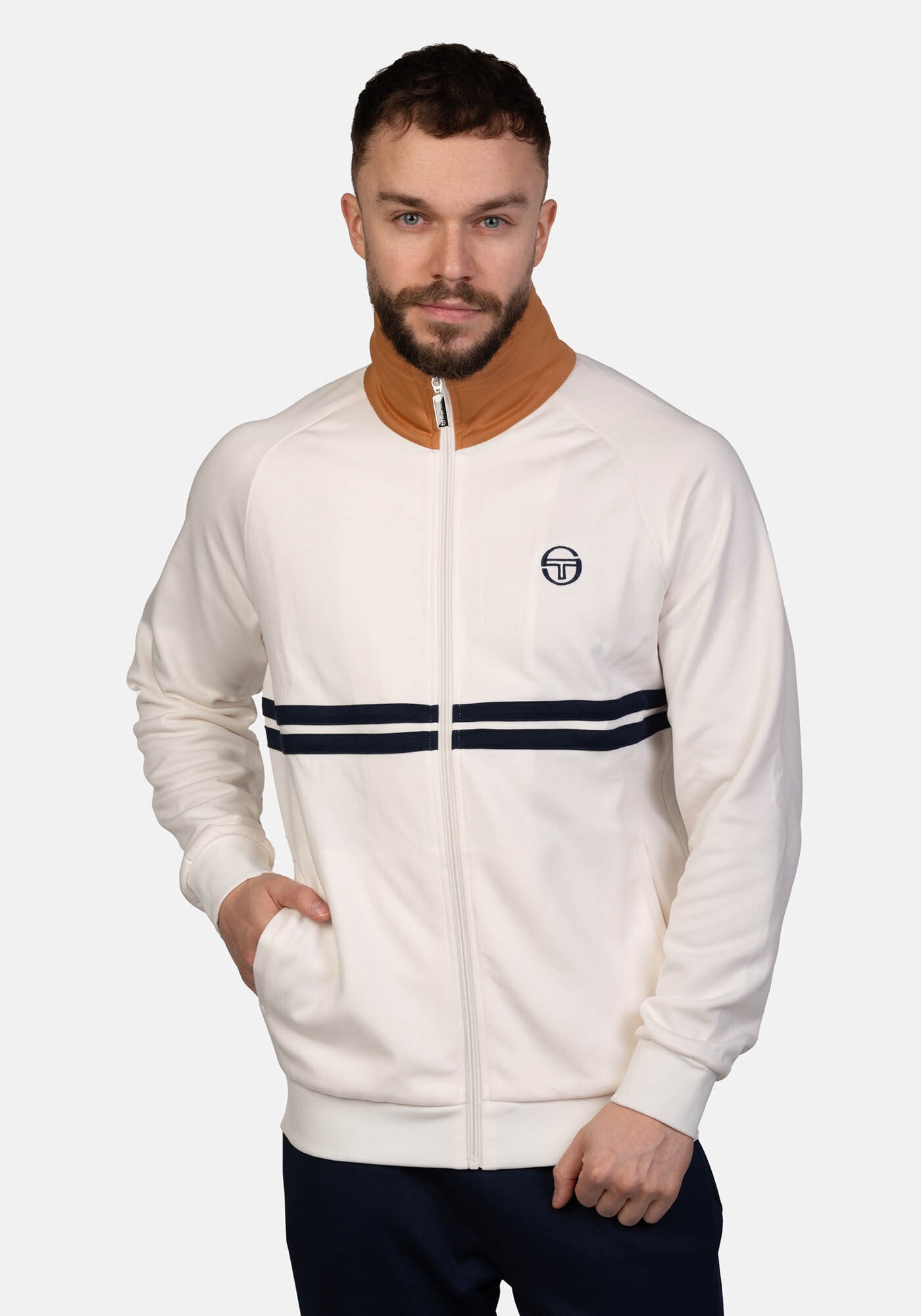 Sergio Tacchini Trainingsjacke »DALLAS TRACK TOP Herren«, ohne Kapuze, Trainingsjacke Herren, leichte Jacke, Retro, Sportjacke, Outdoor, Sale