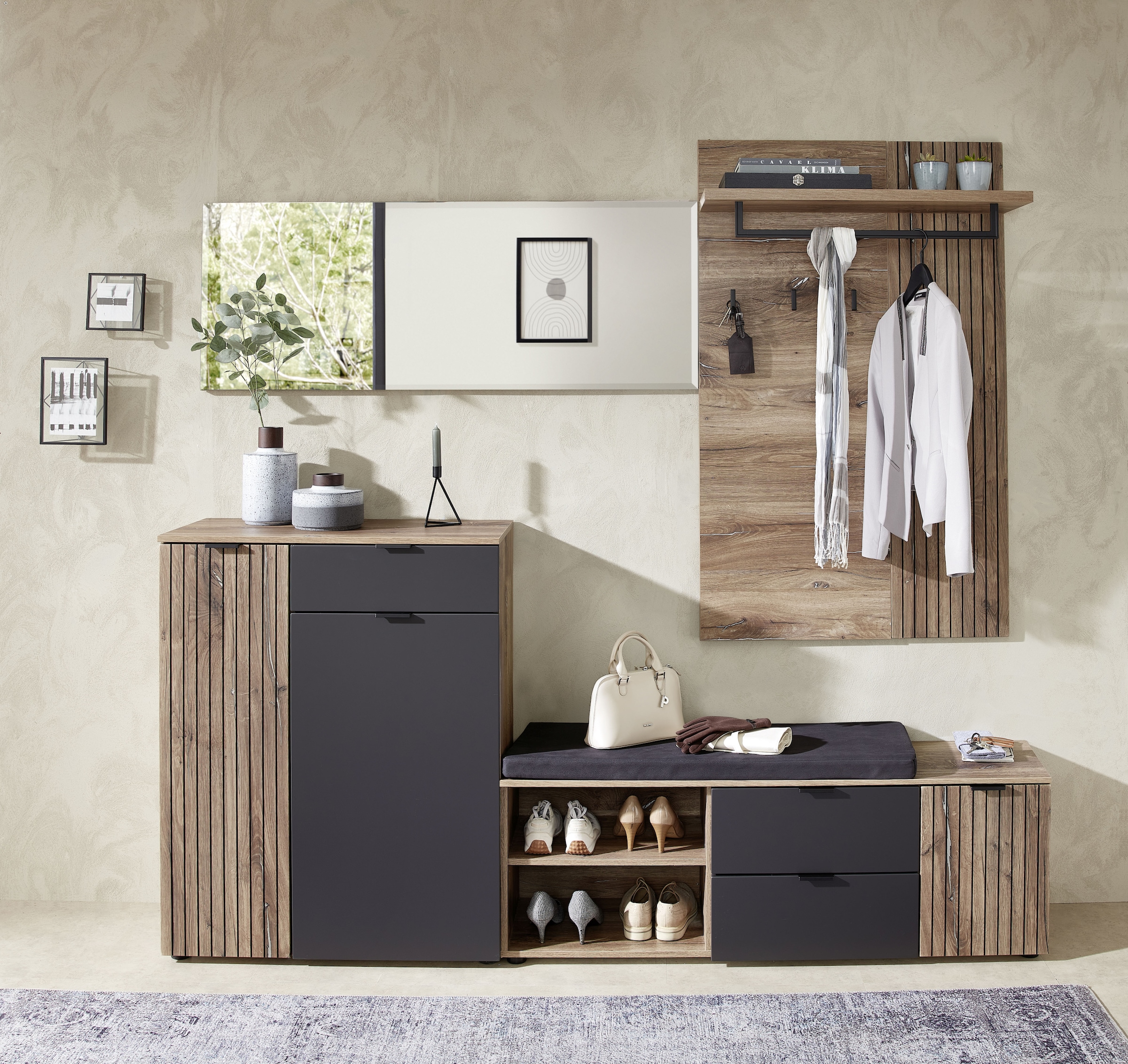 Innostyle Garderoben-Set "LINEA Garderoben Set,besteht aus 4 Typen, 216x204 günstig online kaufen