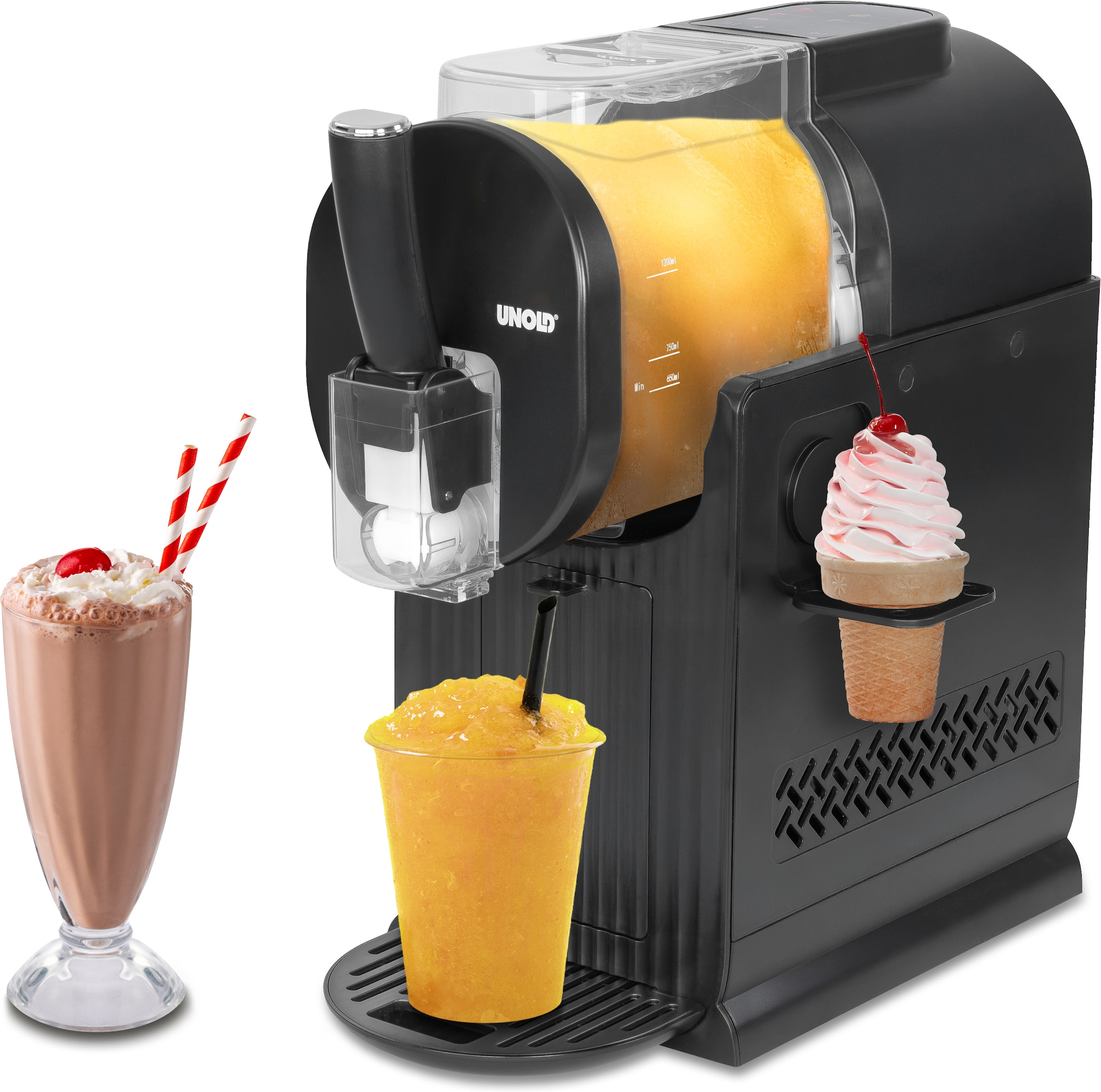 Unold Schwarz Slush-Eismaschine "2In1 - Slushi & Softeismachine Sofia" 150 W von Baur