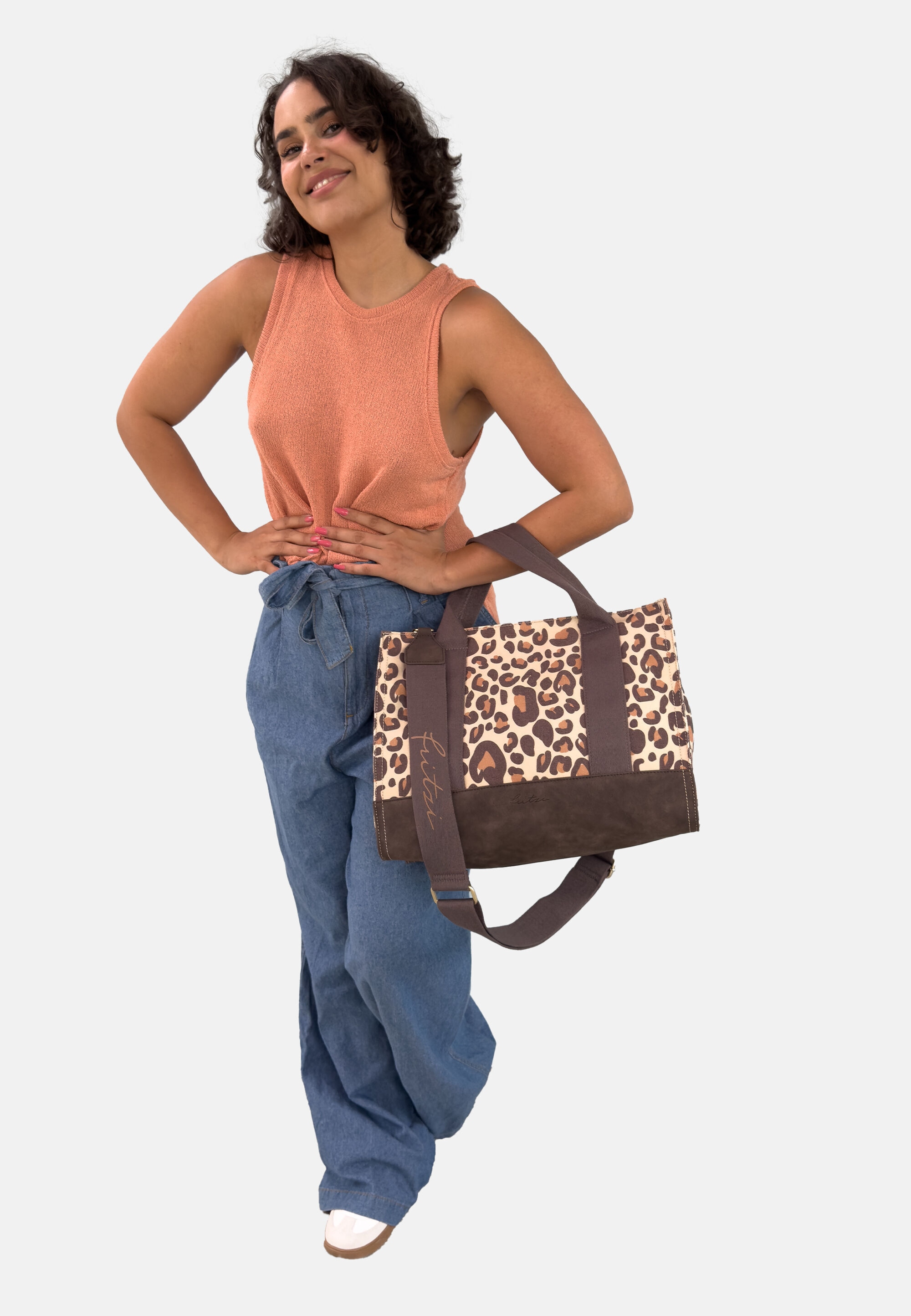 Fritzi aus Preußen »Canvas Tote Bag Limited Leo Camel« mit Leomuster
