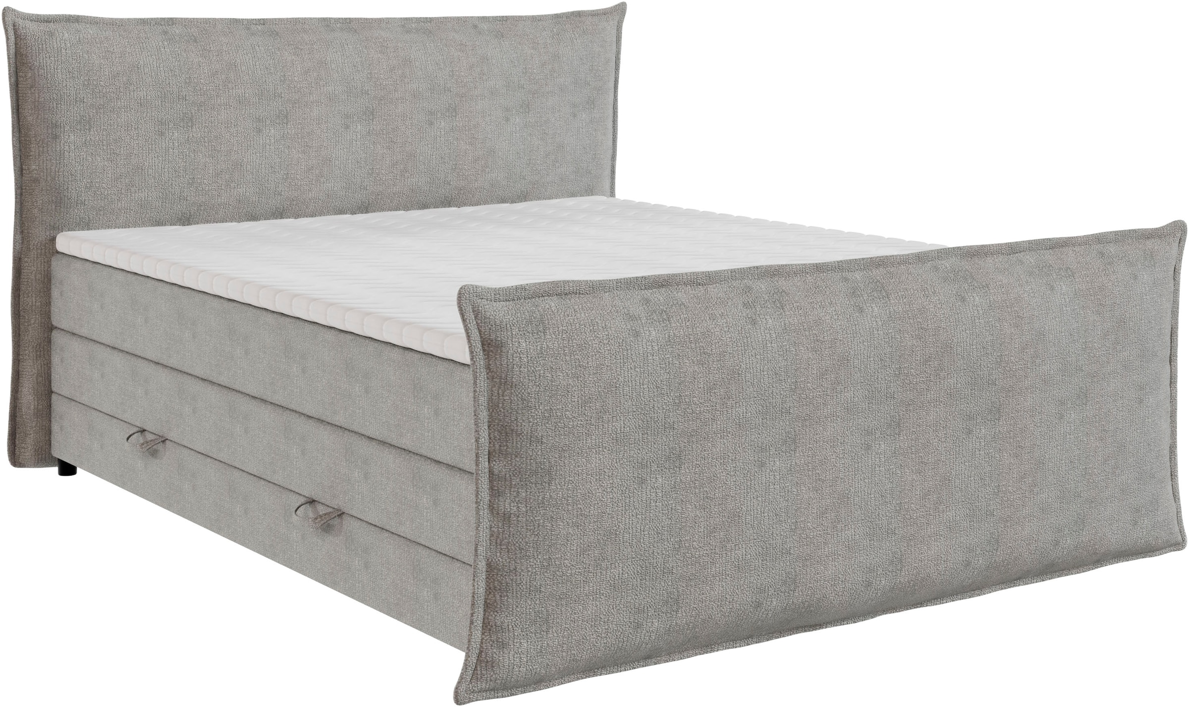 FORTE Boxspringbett »Harmonie inkl. Bettkasten und Topper, Kopf- und Fußteil in Kissenoptik« in den Breiten 140cm, 160cm und 180cm erhältlich