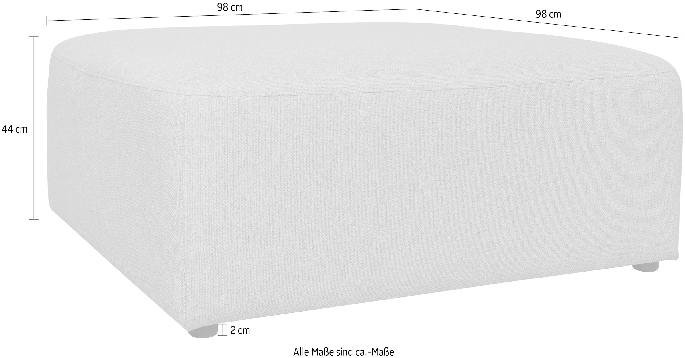 INOSIGN Polsterhocker »Koa, Hocker, passend zur Modulserie KOA«, in Webstoff