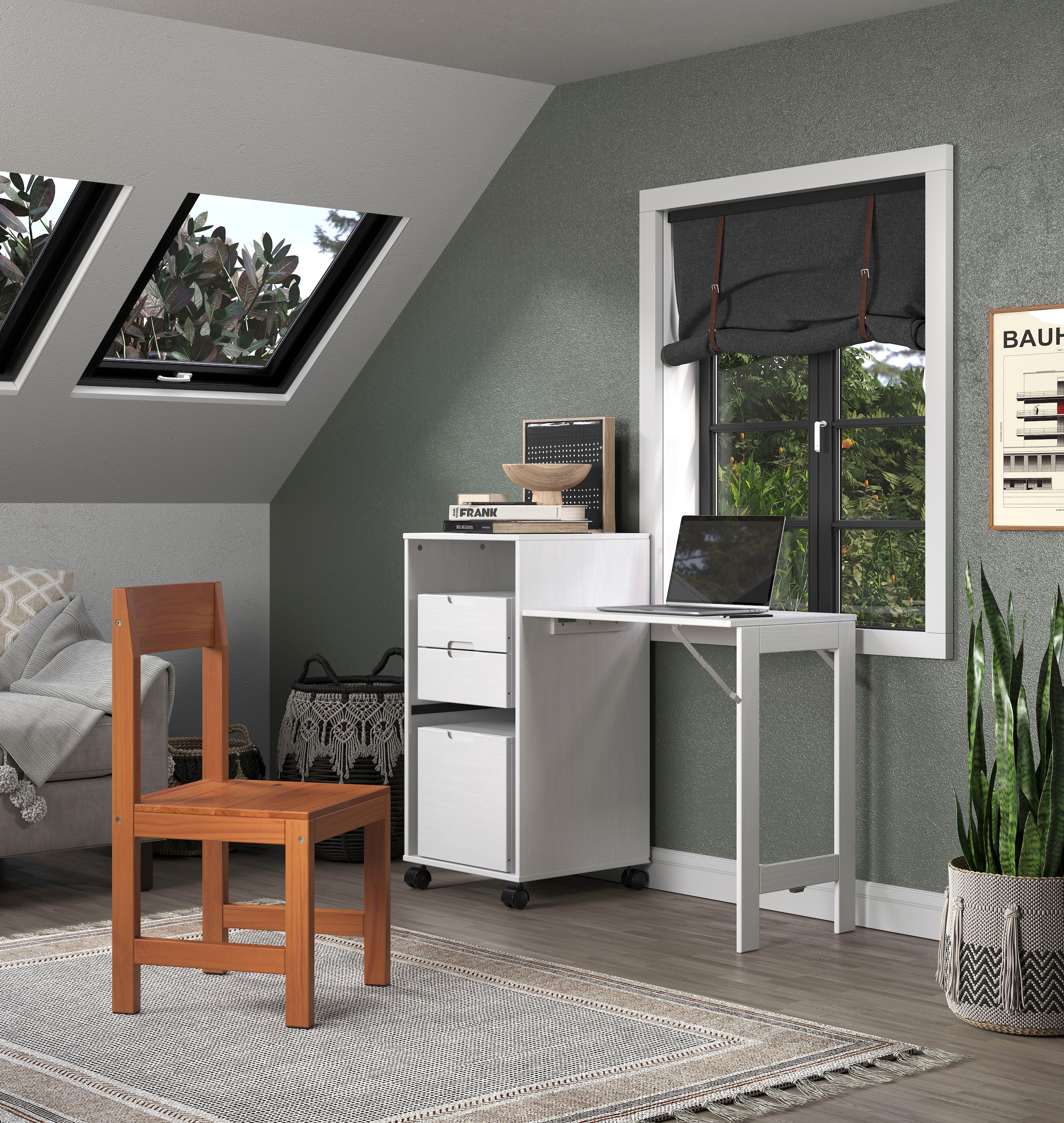 INTER-FURN Schreibtisch »Ostra«, smart mit aufklappbarer Arbeitsplatte von  50 zu 122 cm erweiterbar bestellen | BAUR