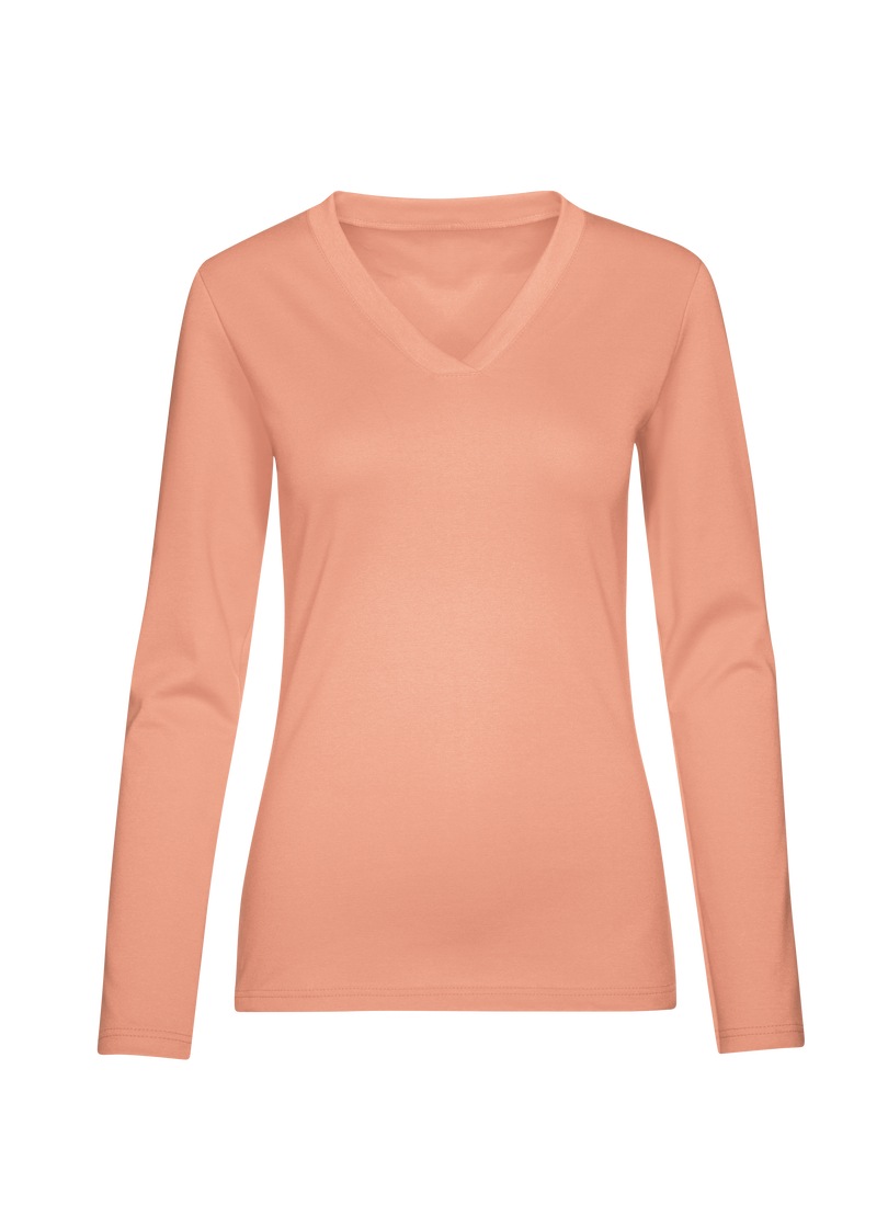 Trigema T-Shirt "TRIGEMA Langarmshirt mit V-Ausschnitt" 1 günstig online kaufen