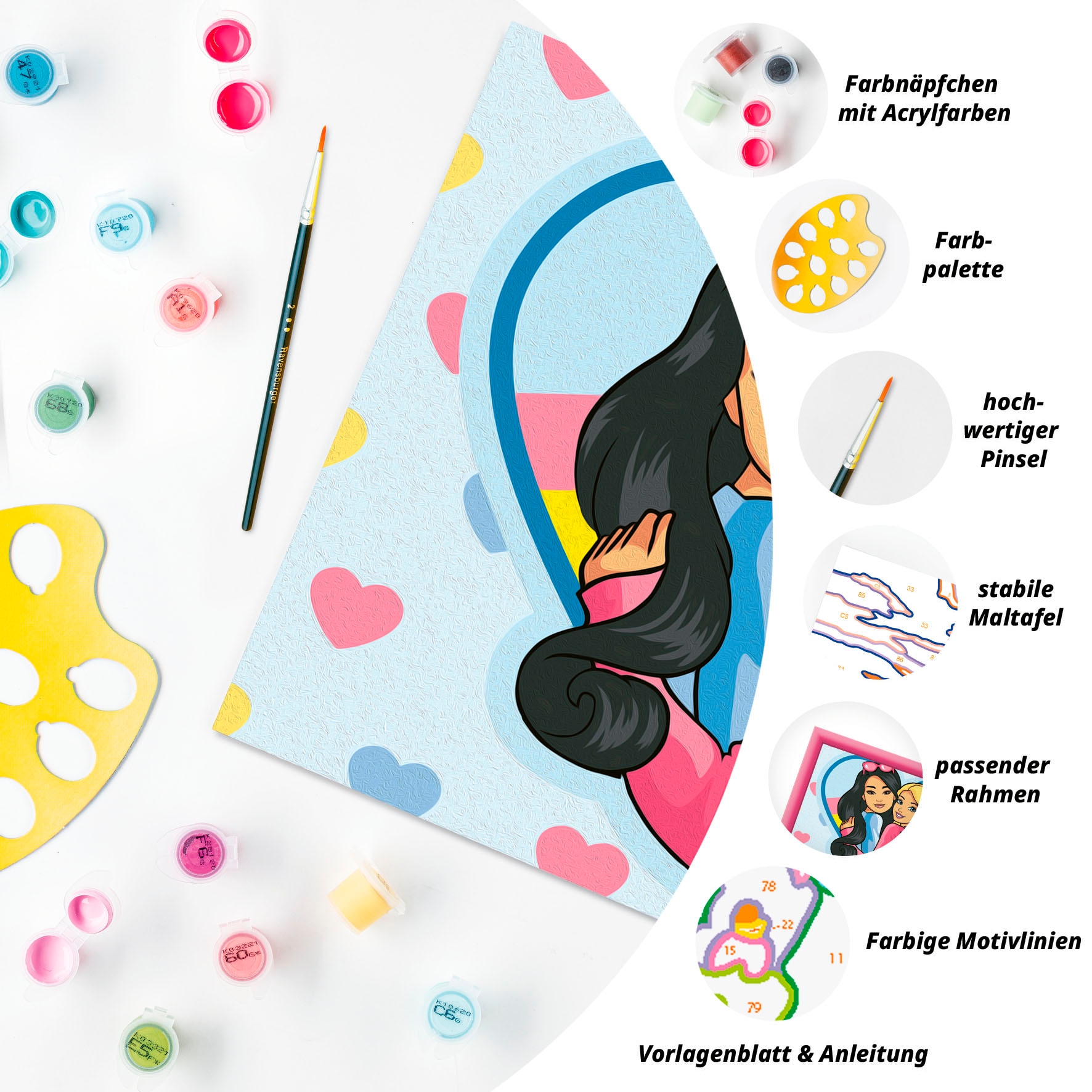 Ravensburger Malen nach Zahlen »CreArt, Barbie-Duo«, Made in Europe