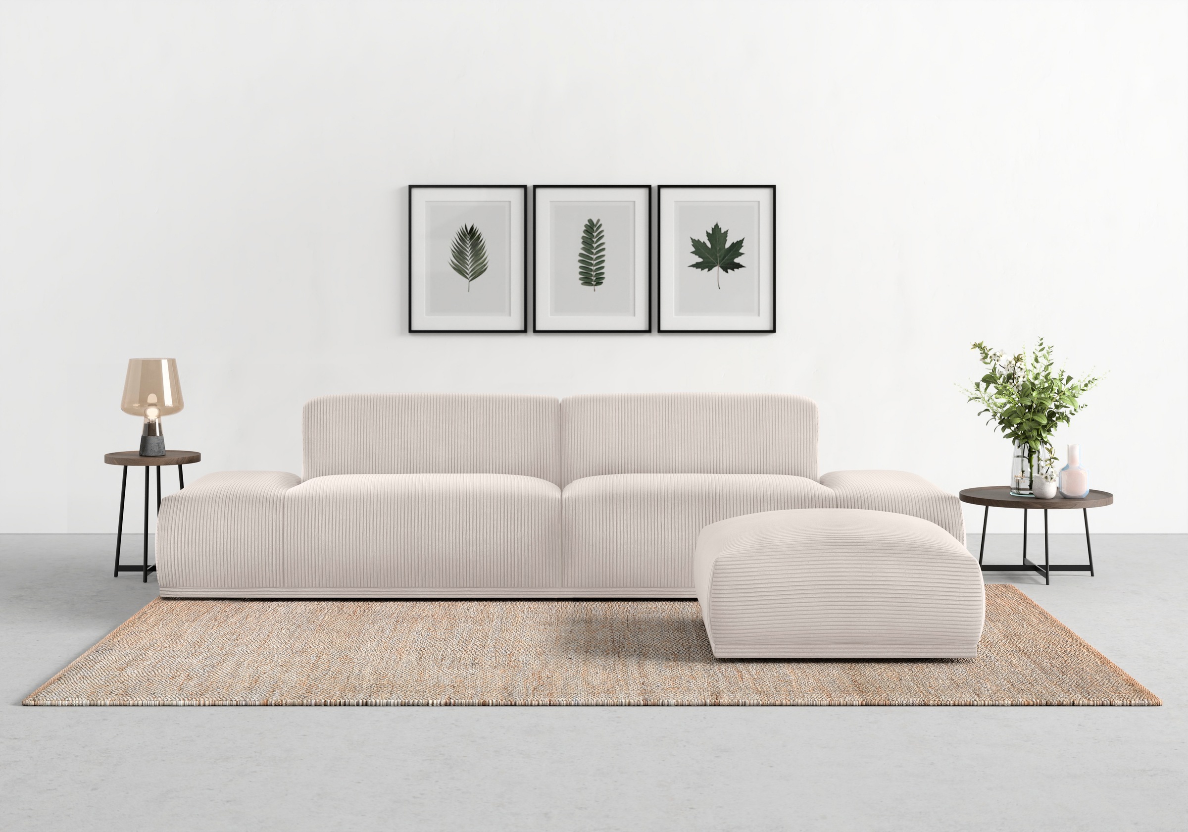 TRENDMANUFAKTUR Big-Sofa »Braga, toller Sitzkomfort, Designsofa«, in moderner Optik, mit hochwertigem Kaltschaum