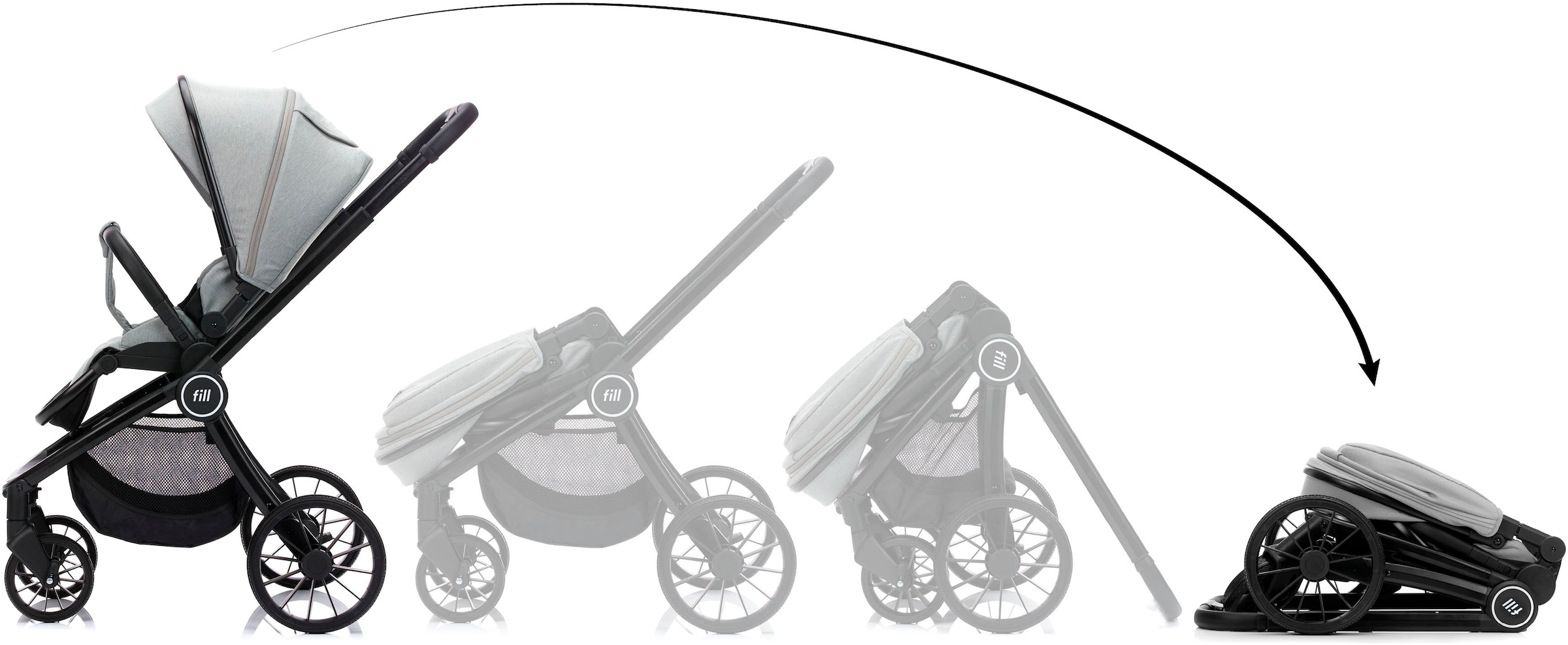 Fillikid Kombi-Kinderwagen »Kinderwagenset Cougar«, 22 kg