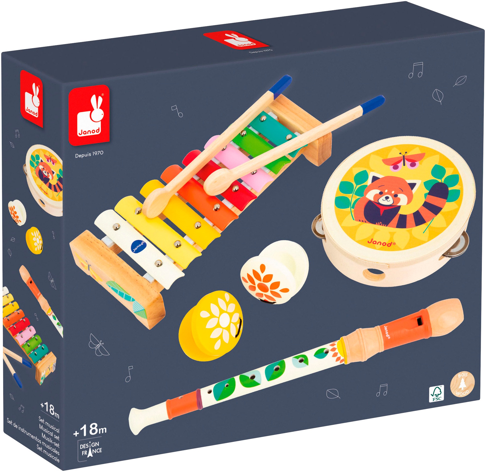 Janod Spielzeug-Musikinstrument »Musik-Set - Gioia«, FSC®- schützt Wald - weltweit