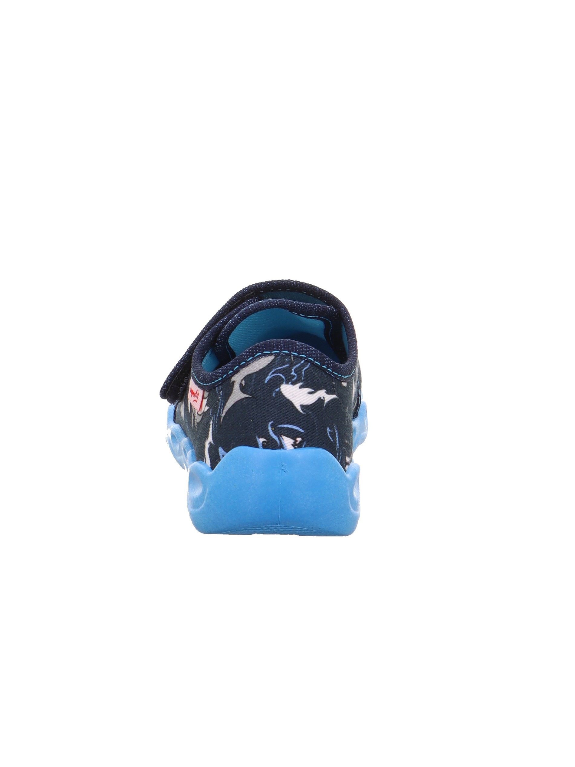 Hausschuh SUPERFIT "BUBBLE WMS: mittel", Mädchen, Gr. 33, blau kombiniert, Baumwolle, bedruckt, Schuhe Hausschuh, Kindergartenschuh mit Motivdruck, Größenschablone zum Download 3