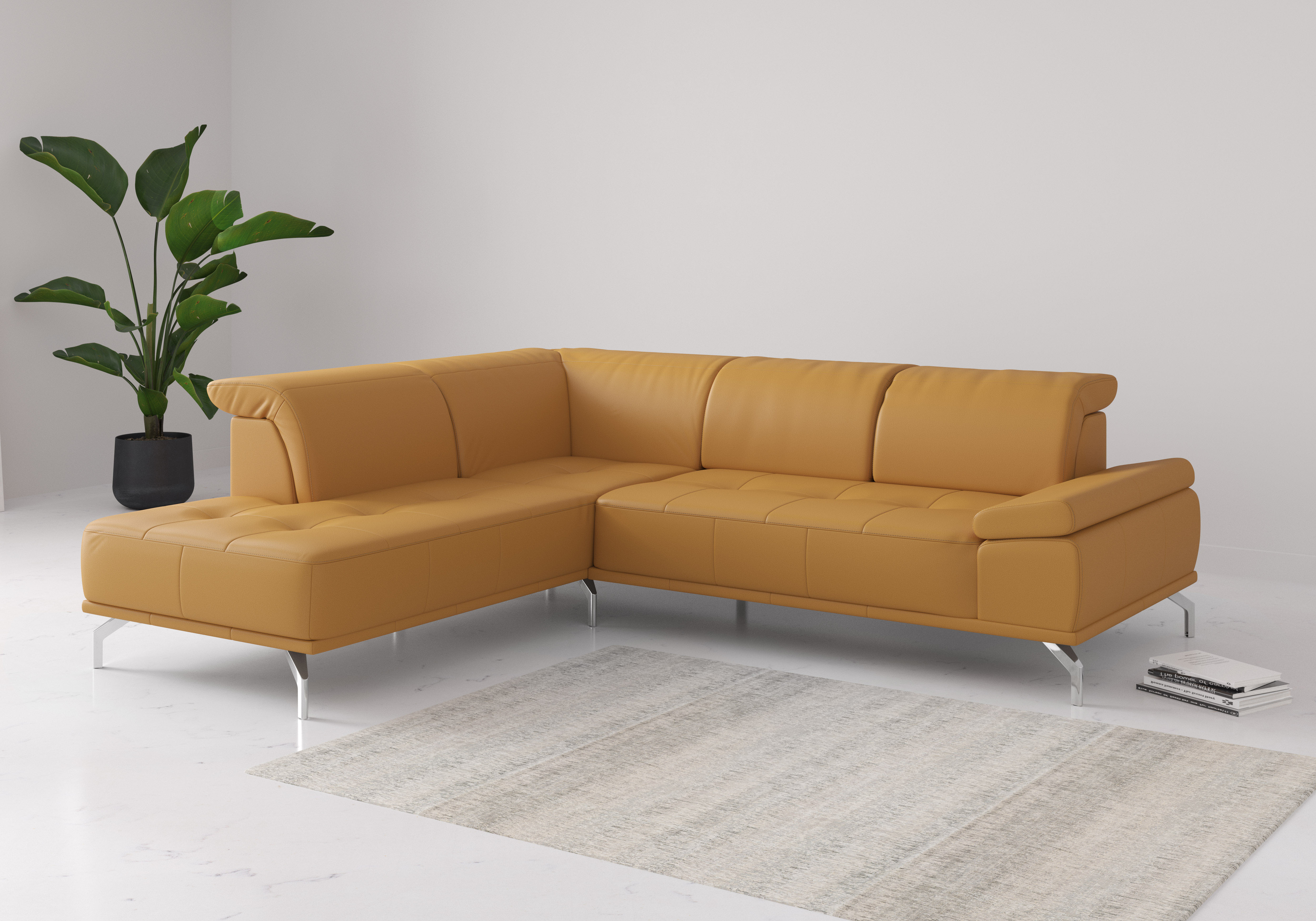 OTTO home Ecksofa "Caluna" Inkl.Sitztiefenverstellung, wahlweise mit Kopf- und Armteilverstellung