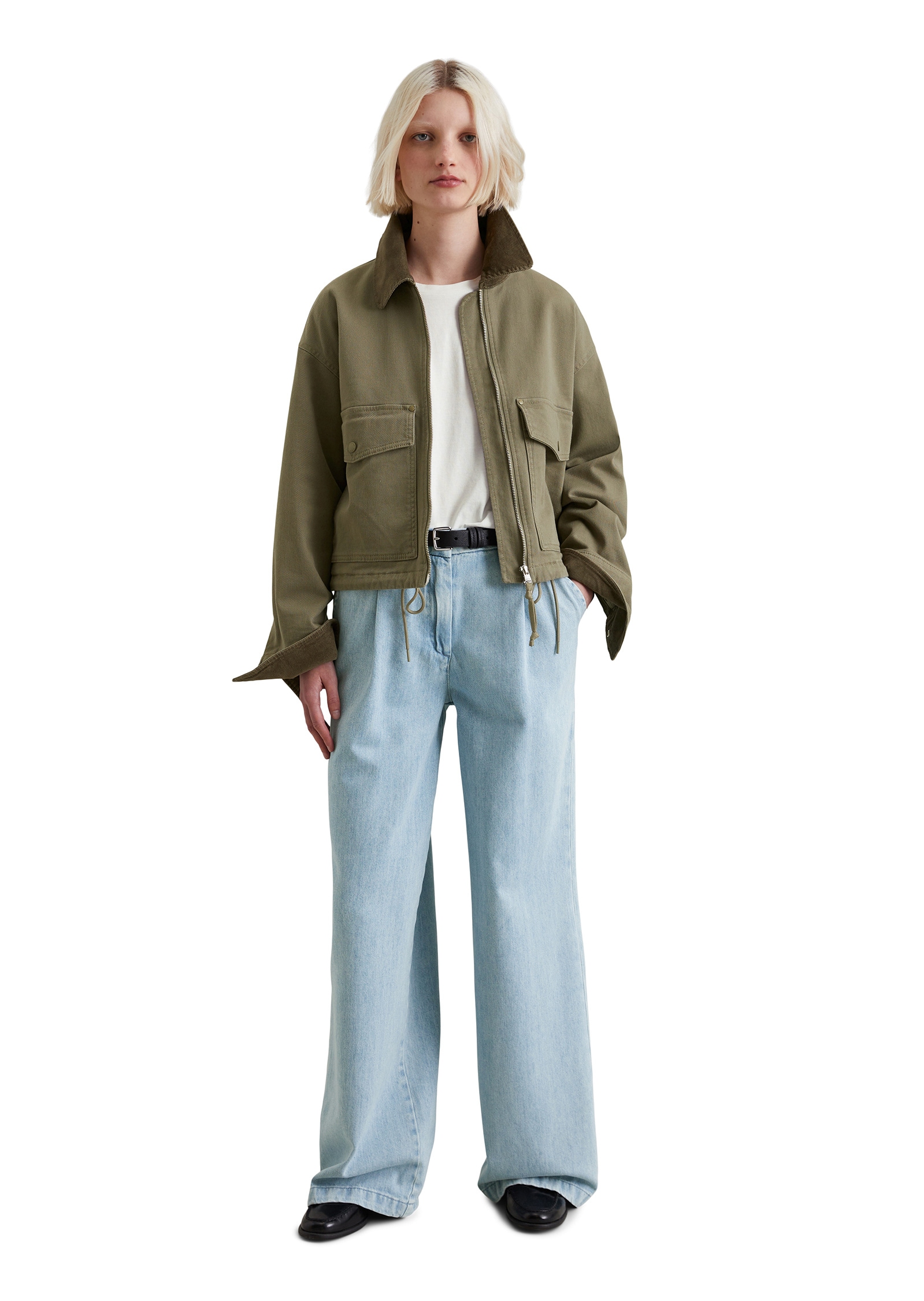 Marc O'Polo DENIM Outdoorjacke »aus Cotton Stretch Twill«, ohne Kapuze