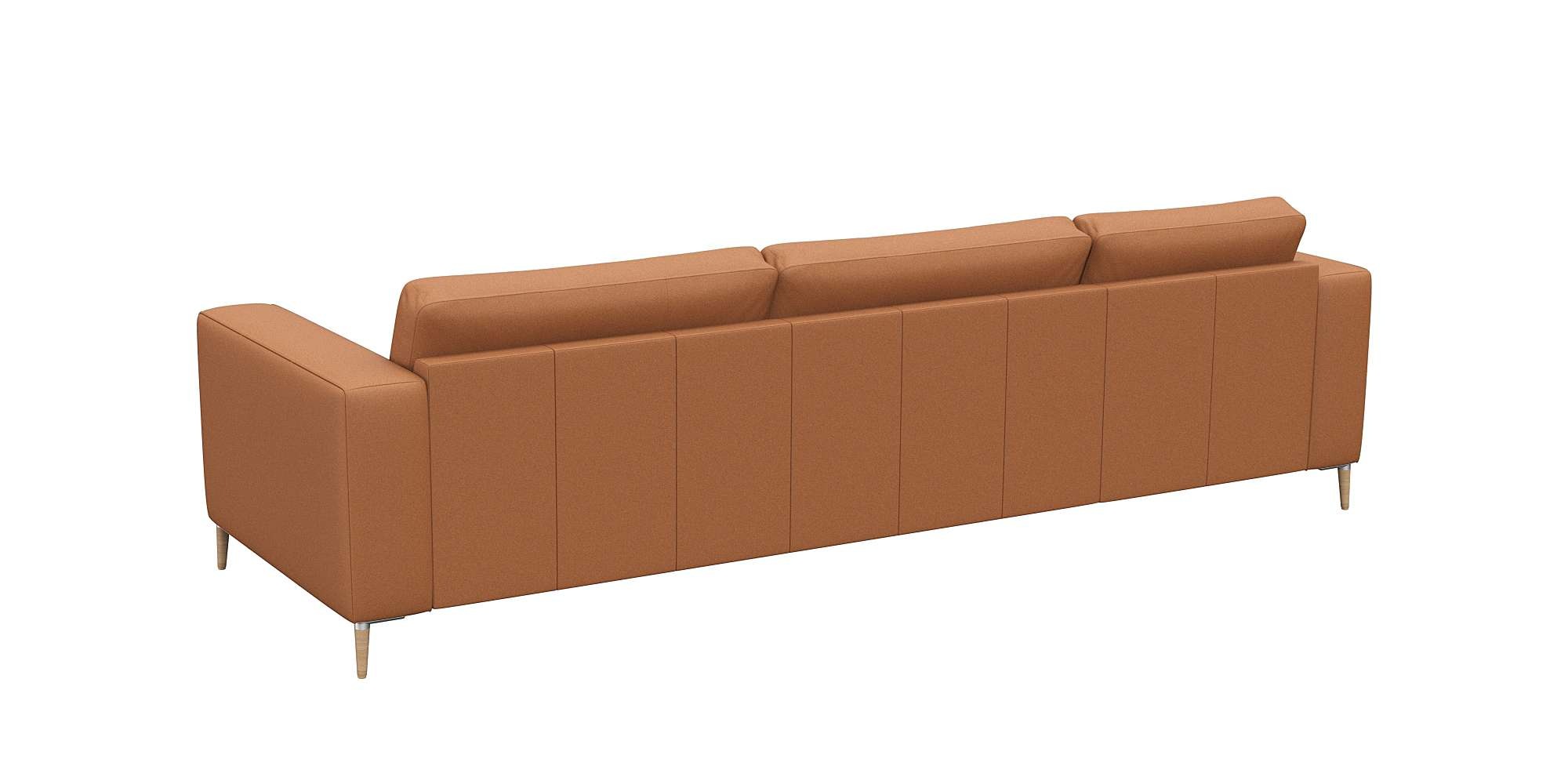 FLEXLUX Ecksofa »Fiore, Sitzaufbau mit hochwertigem Kaltschaum für mehr Sitzkomfort«, breite Armlehnen, L-Form, Füße Alu+ Eiche
