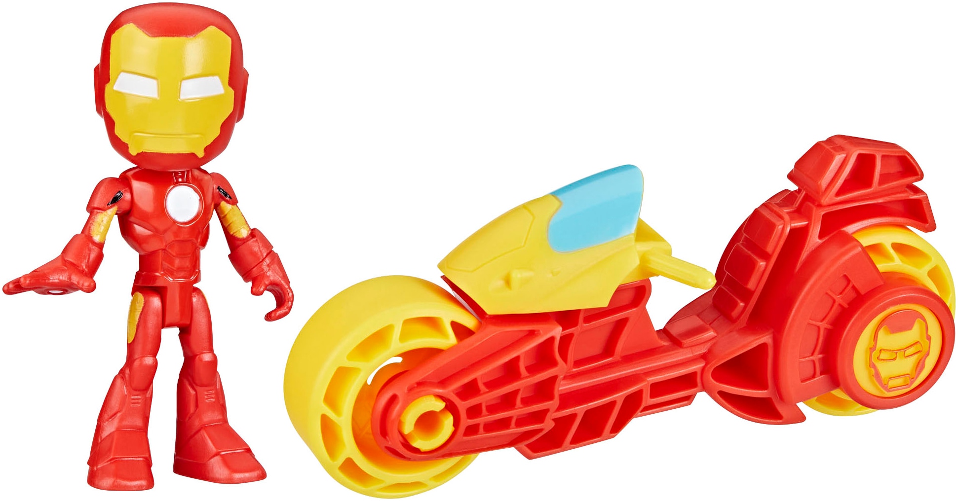 Actionfigur »Marvel Spidey and His Amazing Friends, Iron Man & Motorrad«