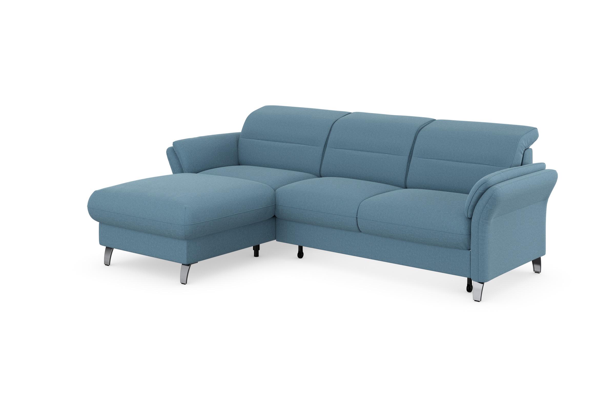 sit&more Ecksofa »Grenoble L-Form mit Federkern«, wahlweise mit Bettfunktion, Bettkasten, Arm- und Kopfteilverstellung
