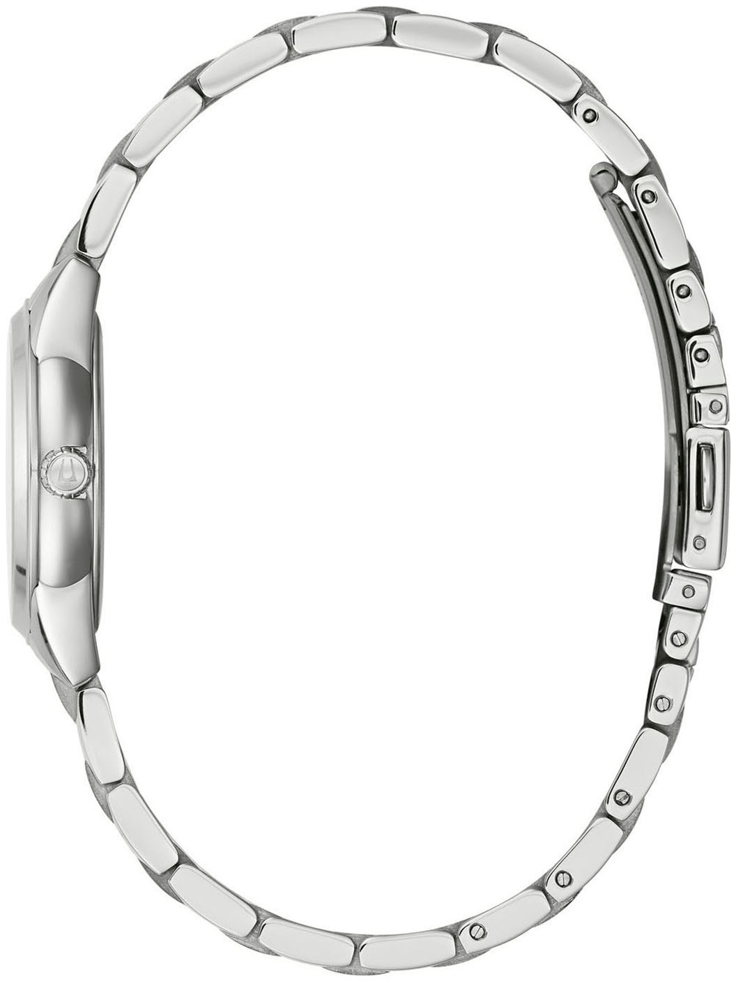 Bulova Quarzuhr, Armbanduhr, Damenuhr, Edelstahlarmband, analog