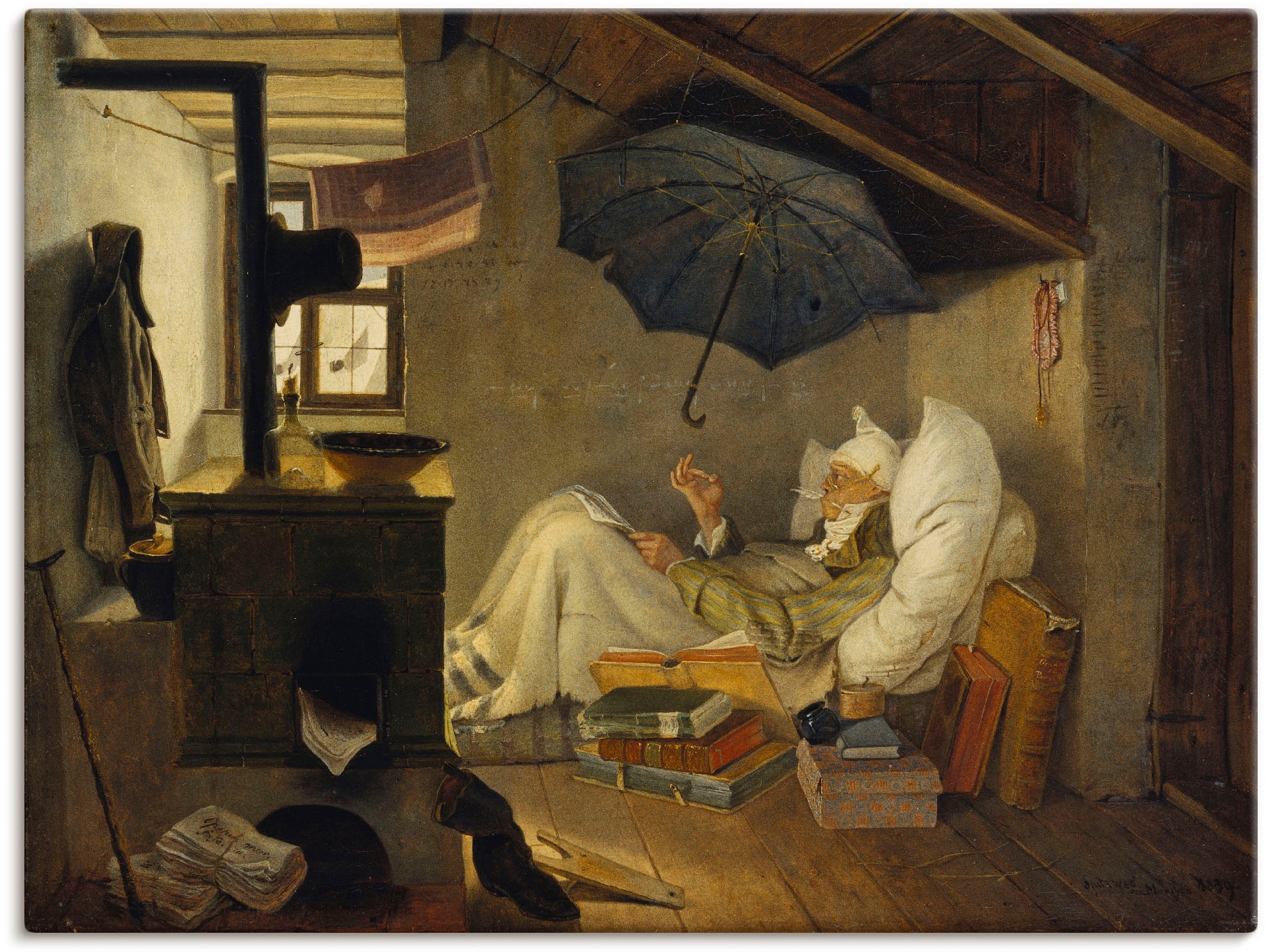 Artland Wandbild "Der arme Poet. 1839" Mann 1 Stk. tlg. als Leinwandbild, P günstig online kaufen