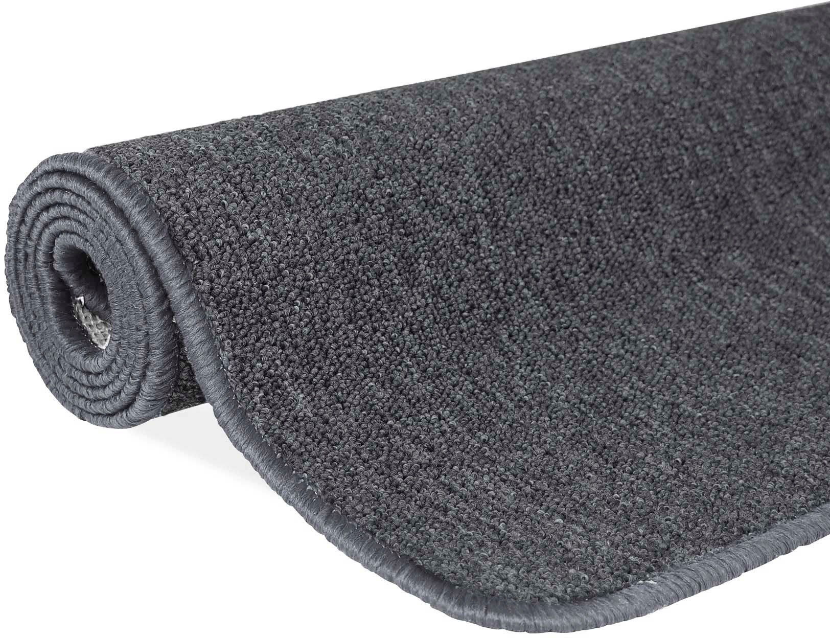 Teppich "MACAO, Made in Netherlands", grau (anthrazit), B:140cm H:5mm L:200cm, Polypropylen (PP), PRIMAFLOR-IDEEN IN TEXTIL, Teppiche, Teppich, Uni Farben, ideal im Wohnzimmer & Schlafzimmer 3