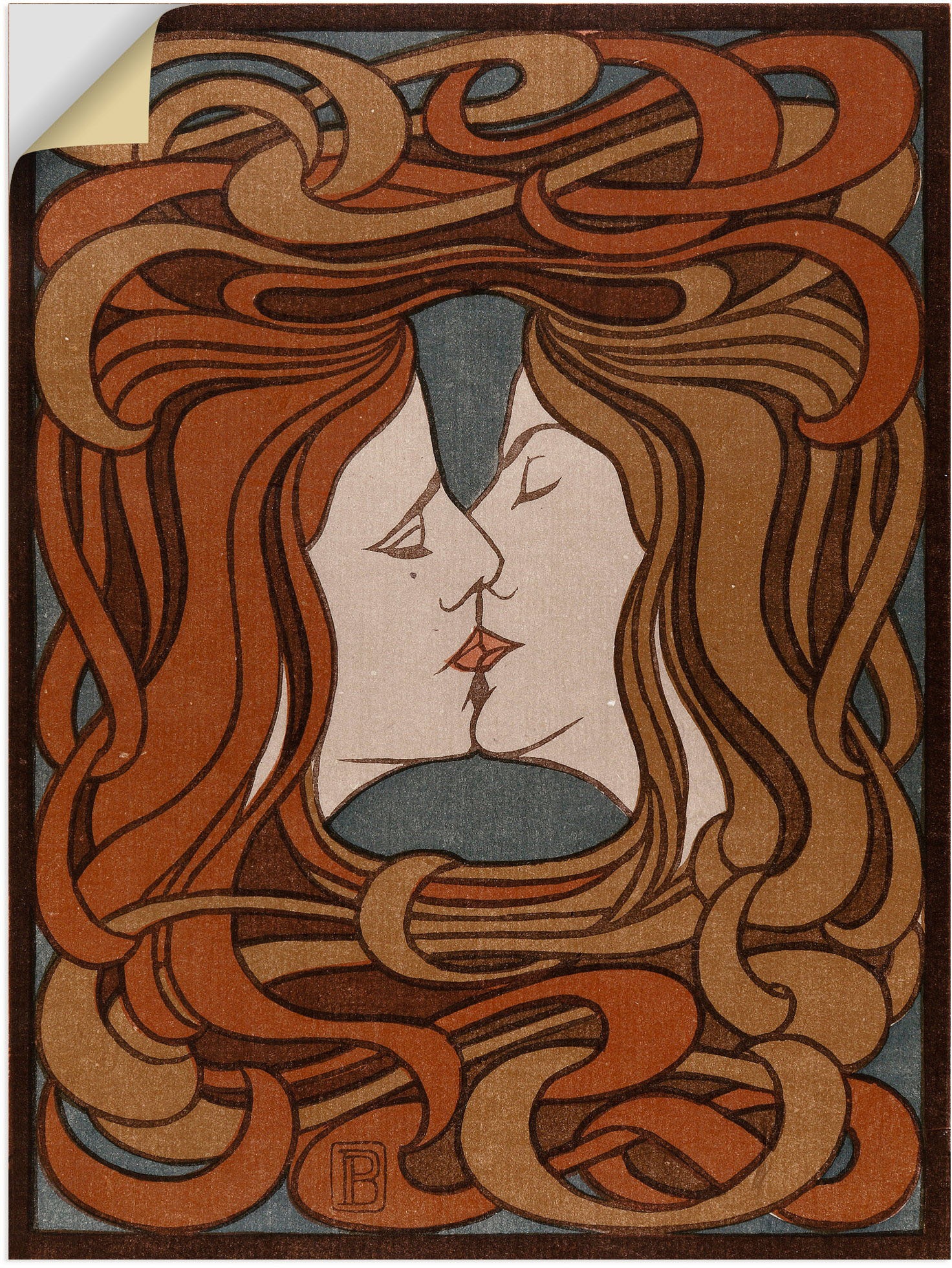 Artland Wandbild »Der Kuss. als in kaufen oder (1 Größen St.), von versch. Poster Leinwandbild, BAUR 1898«, Bilder Alubild, Liebespaaren, | Wandaufkleber