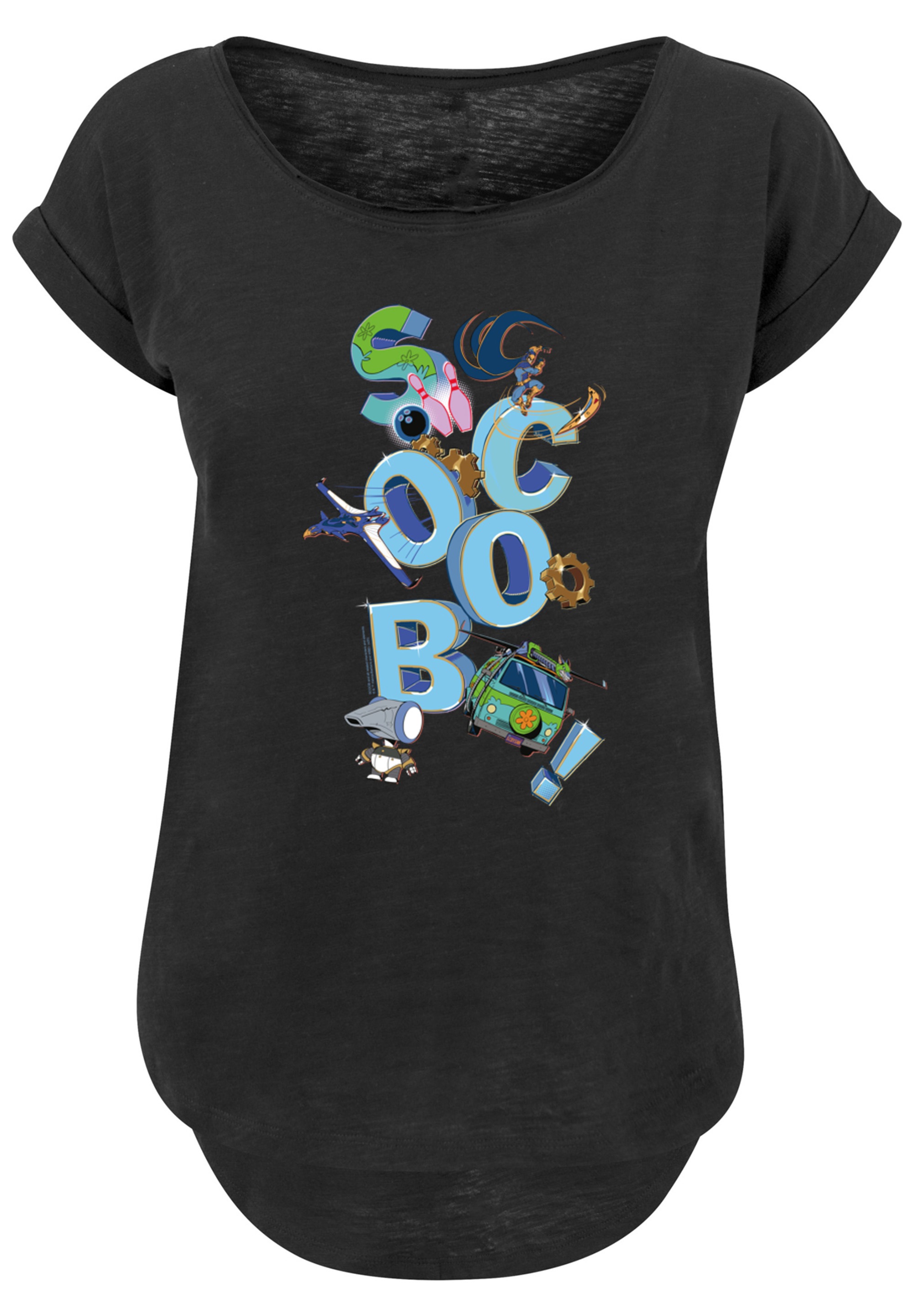 F4NT4STIC T-Shirt "Long Cut T-Shirt Scooby Doo Letters Jumble", Damen,Premi günstig online kaufen