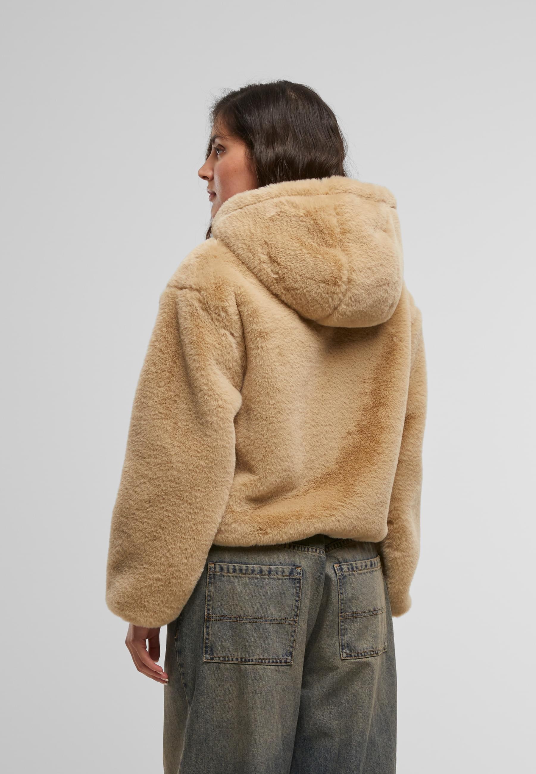 URBAN CLASSICS Sweatjacke »Urban Classics Ladies Full Zip Faux Fur Hoodie«