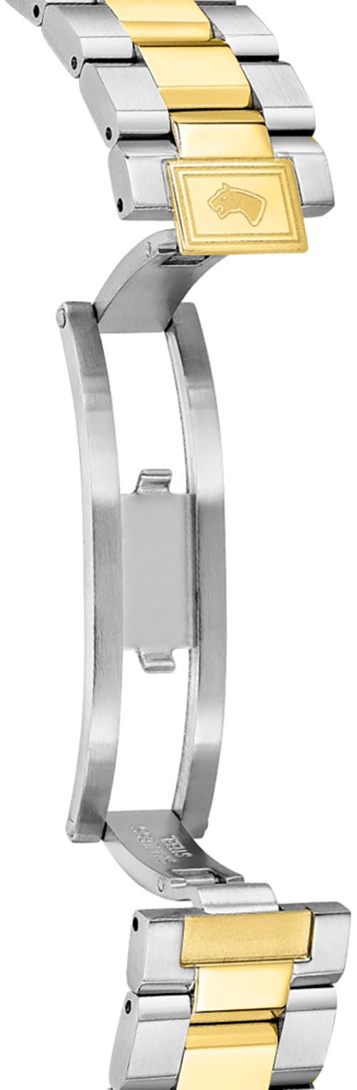 Jaguar Quarzuhr »Essentia«, Armbanduhr, Herrenuhr, Swiss Made, Edelstahlarmband, bicolor, Datum