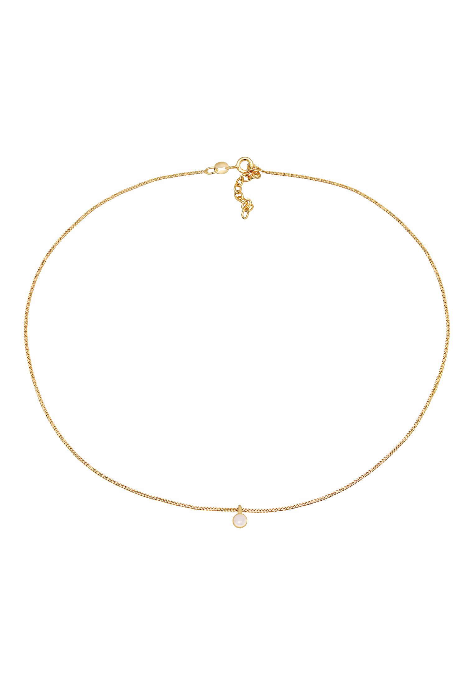 Elli Collier »Choker Rosa Quarz Solitär Anhänger 925 Silber«