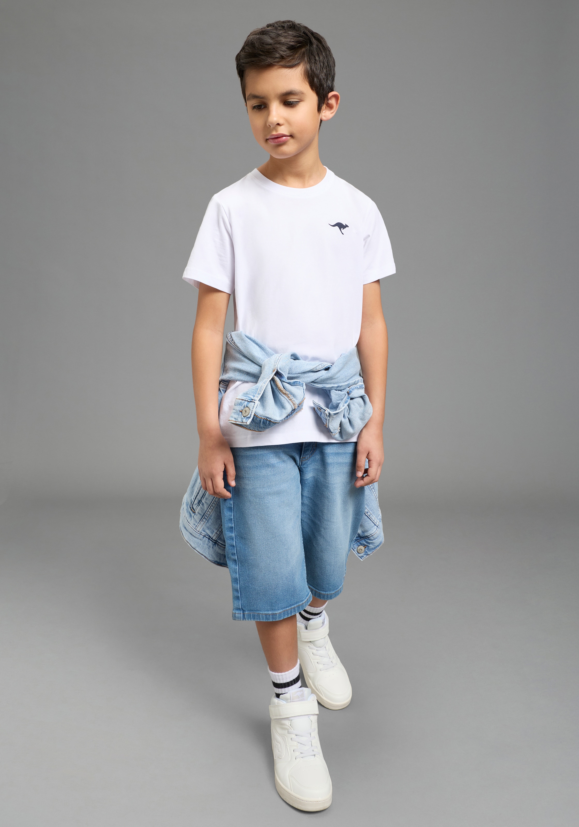 H.I.S Jeansbermudas »Regular fit Jeansbermudas für Jungen« gerader Beinverlauf, mit verstellbarem Gummizug im Bund