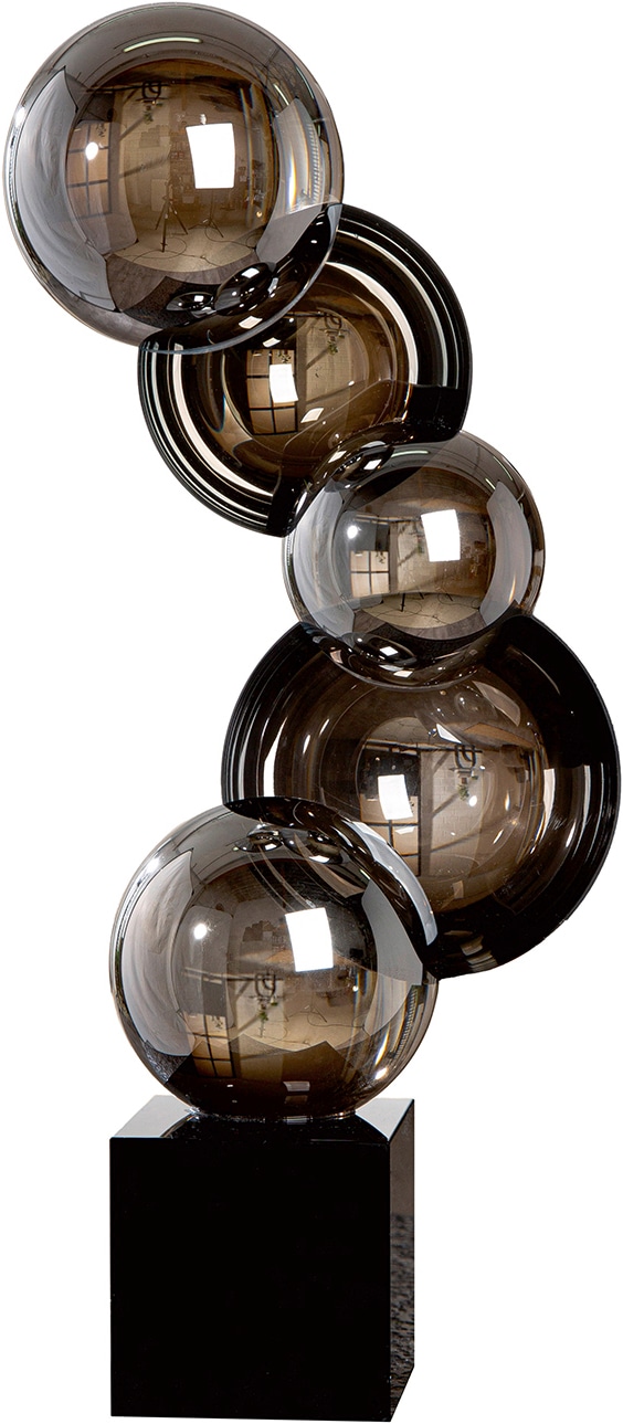 GILDE Skulptur "Skulptur Rondo schwarz; weiß" Dekoskulptur modern abstrakt Wohnaccessoire Tischdekoration