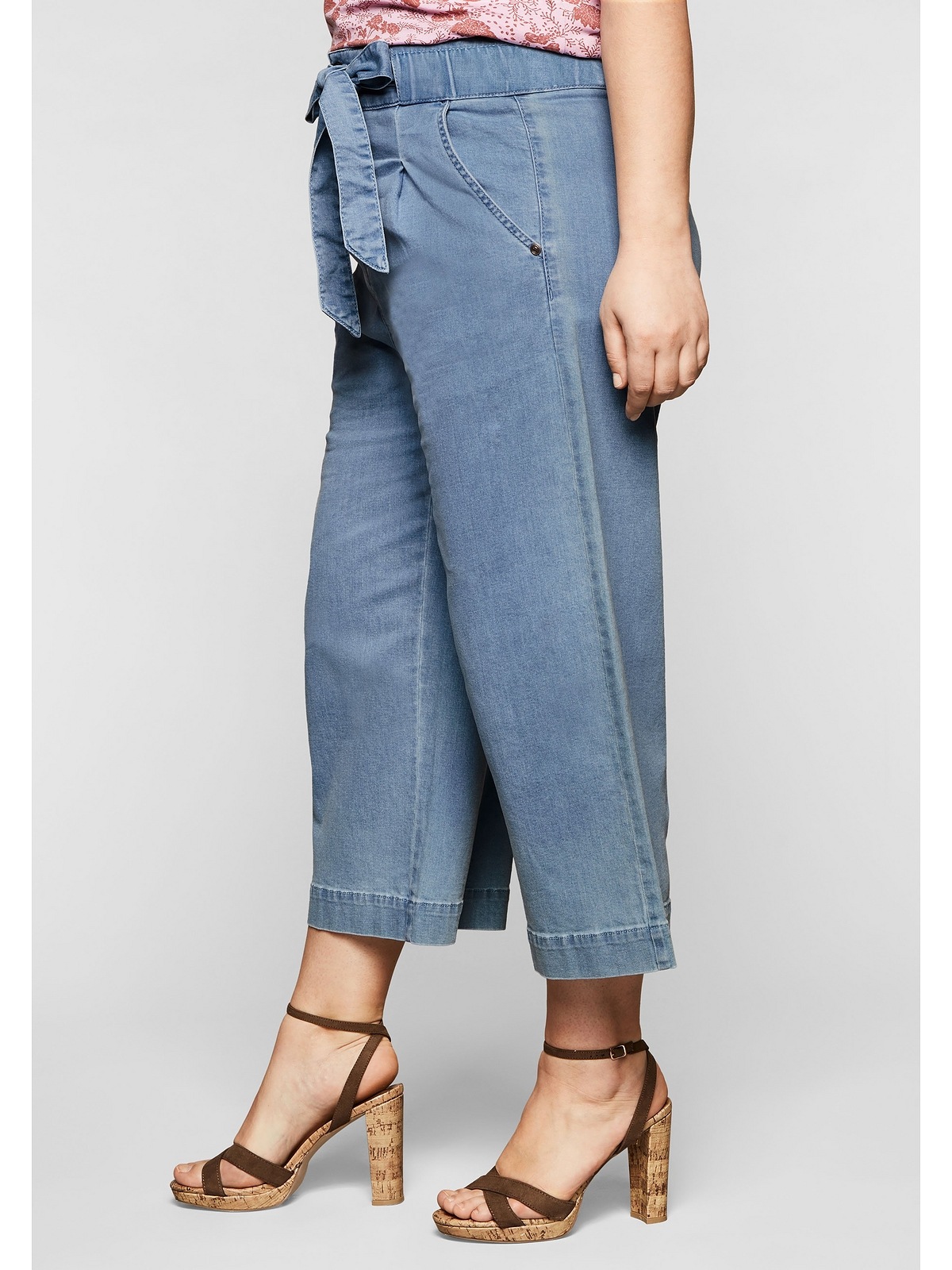 Sheego Stretch-Jeans »Große Größen«, BAUR und High-Waist-Bund | Bindegürtel für kaufen mit