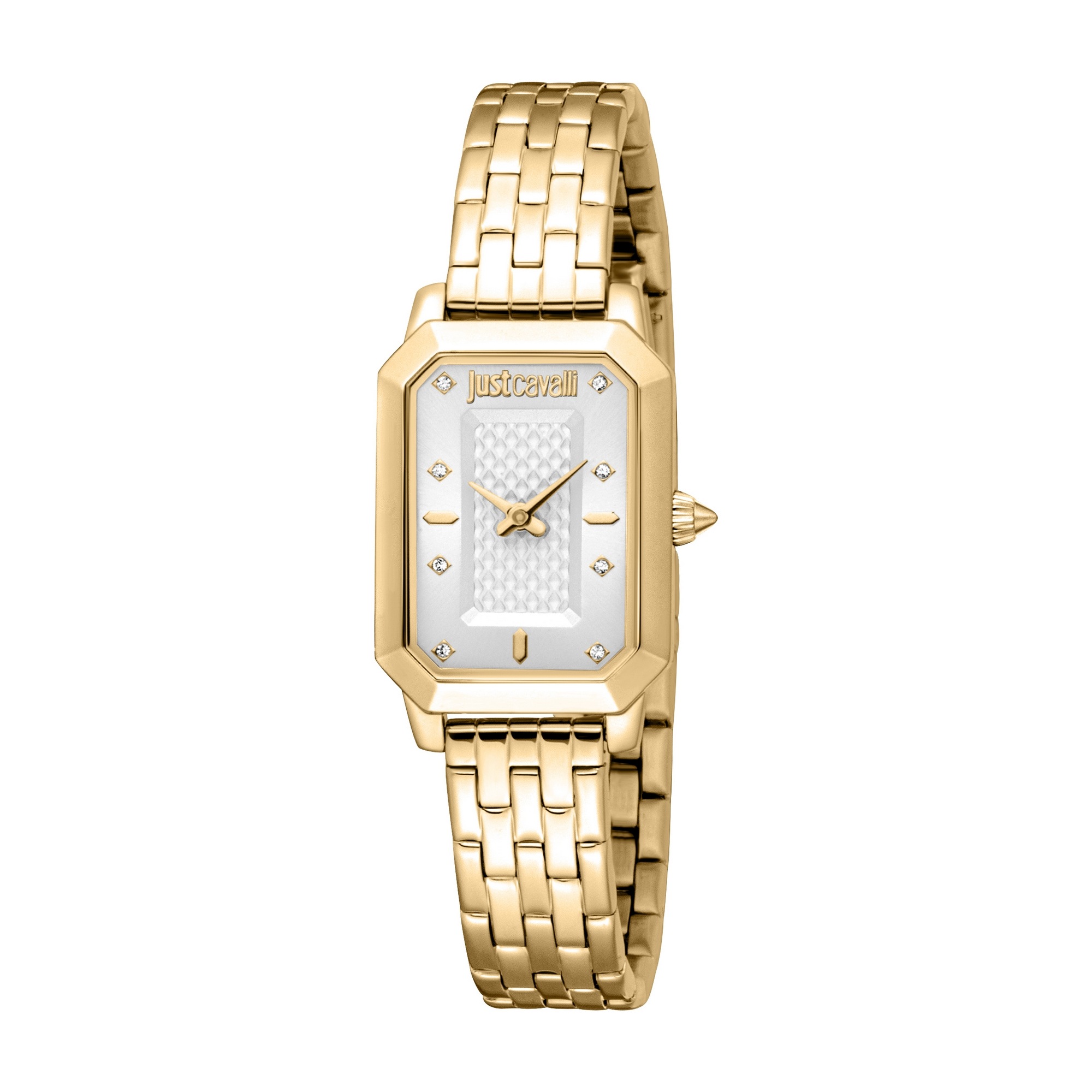 Quarzuhr JUST CAVALLI TIME "Core", goldfarben, Armbanduhren, Damen, Quarzuhr, Armbanduhr, Damenuhr, Edelstahlarmband, analog, Kristallsteine